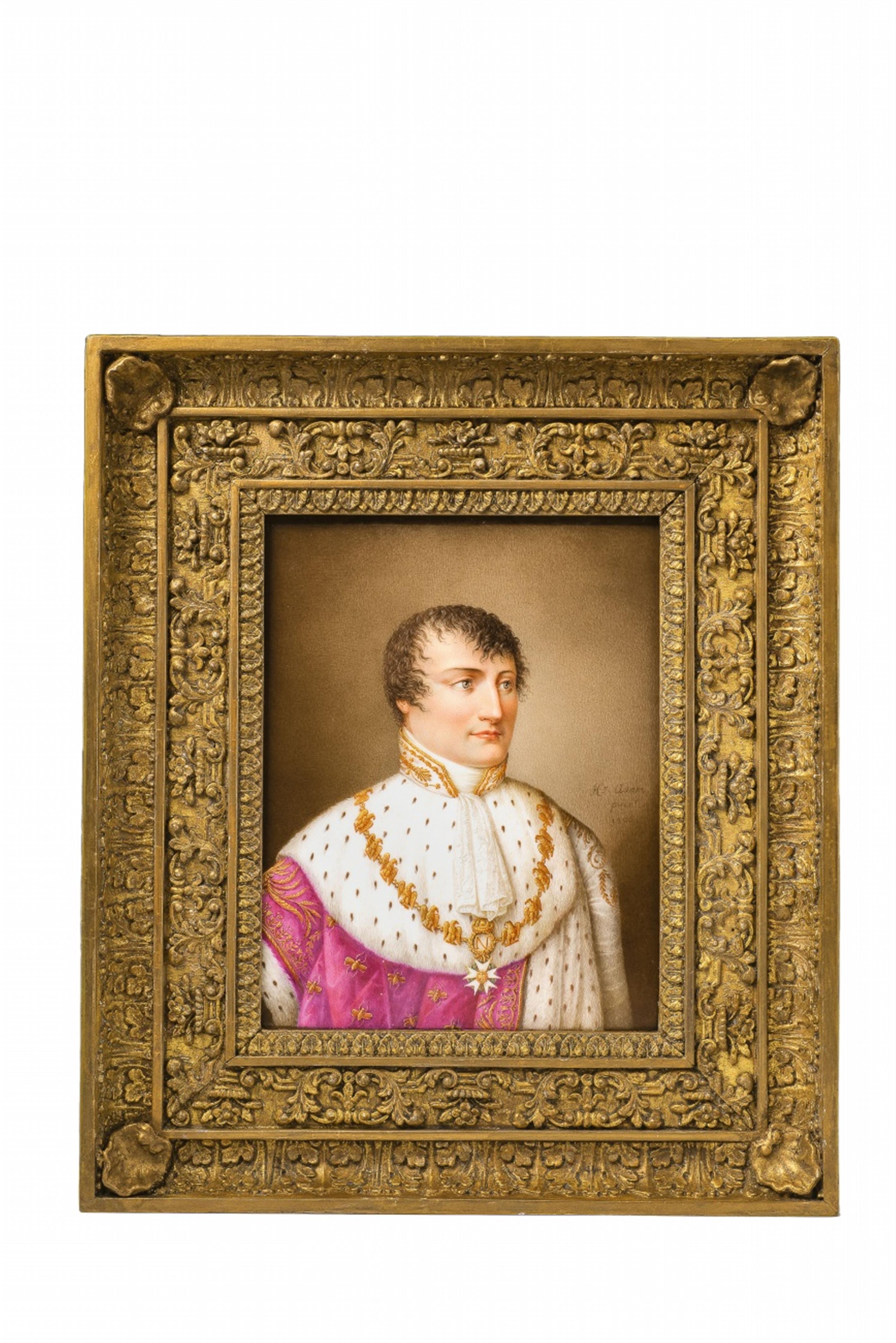 Porzellanbild mit Porträt Napoleon I. im Krönungsornat - image-2