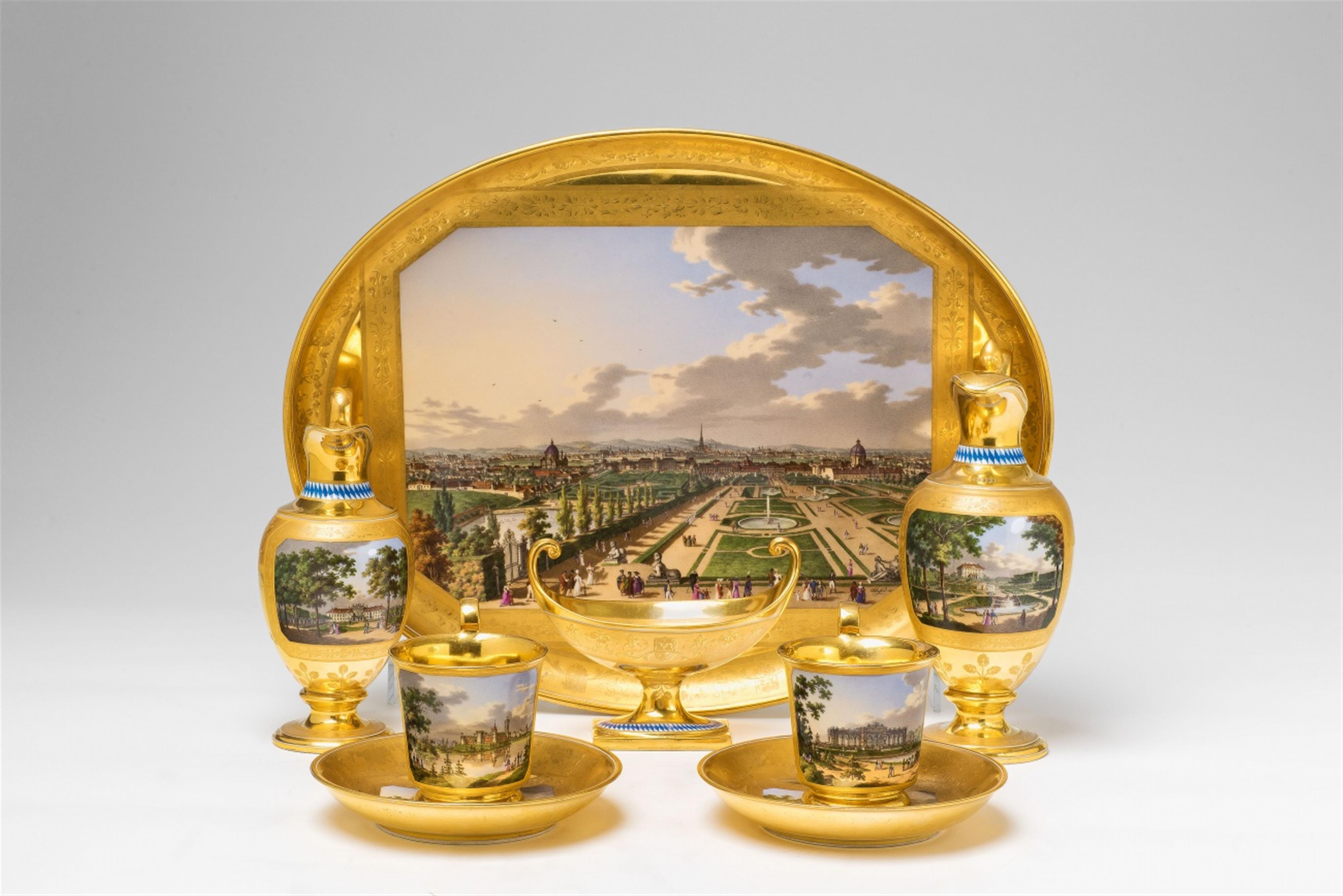A Niedermayer porcelain déjeuner with views of imperial palaces in Vienna - image-2