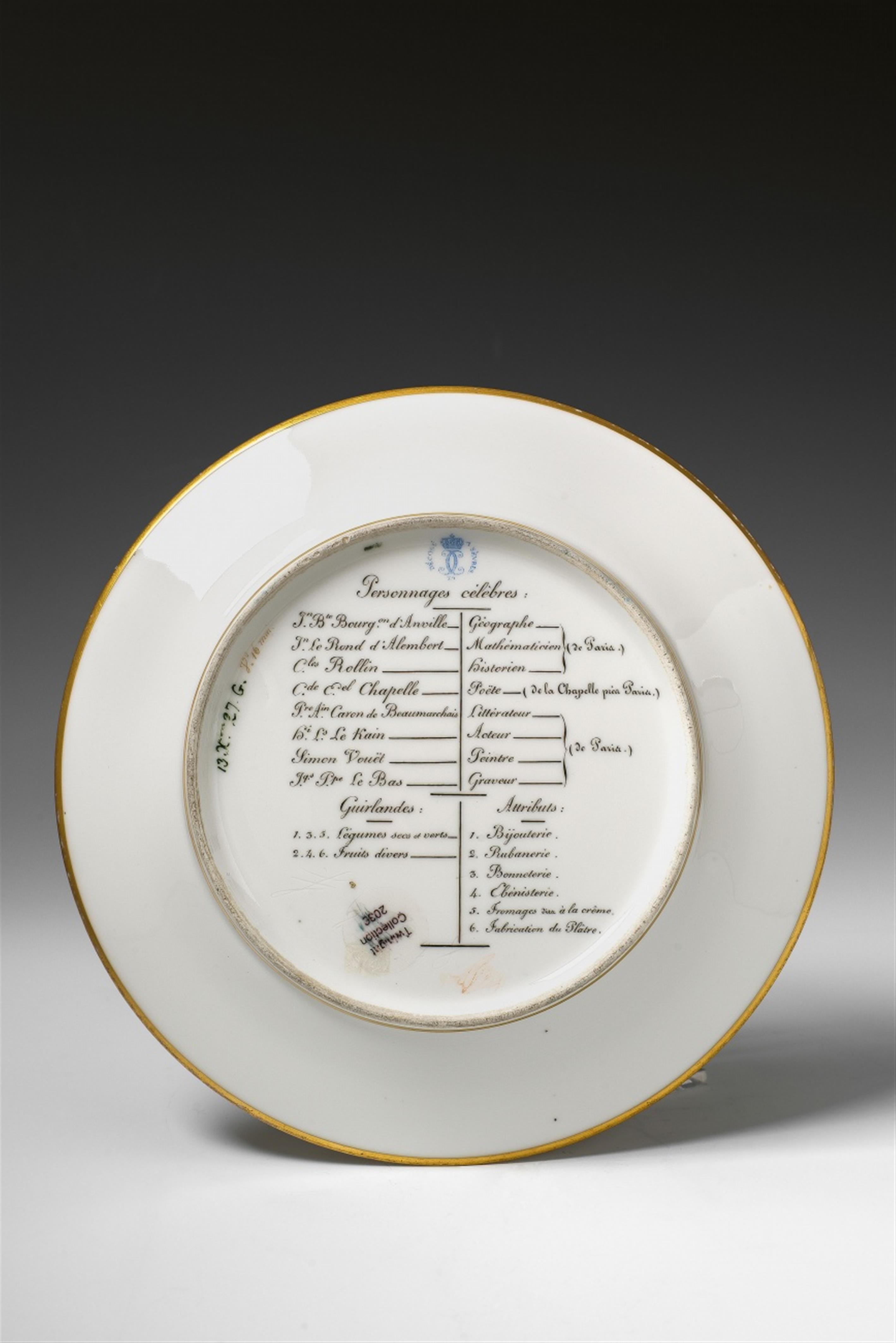 A rare Sèvres porcelain plate from the service for the Départements - image-5