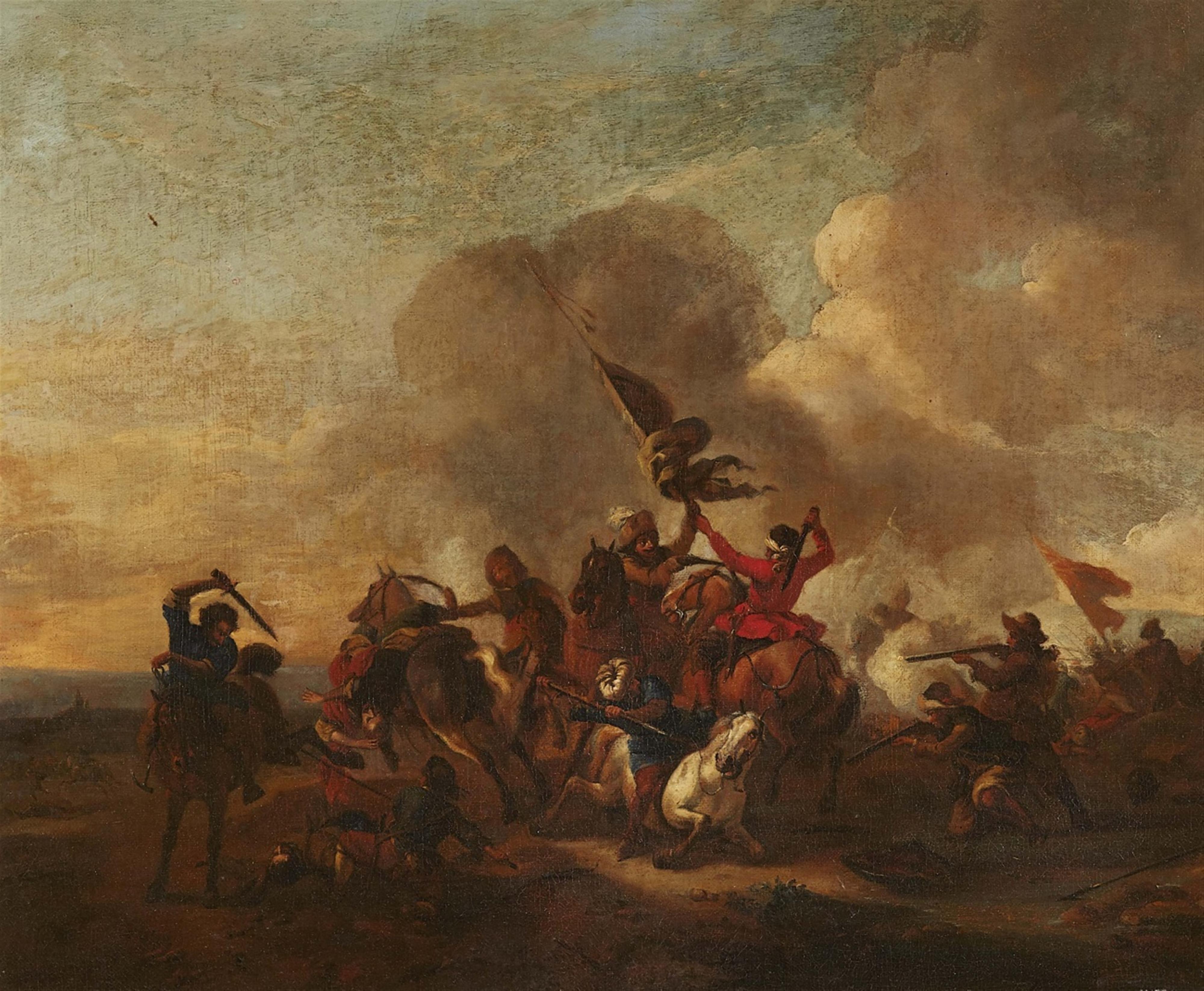 Philips Wouwerman, follower of - Cavalry Battle (Battle for the Flag) - image-1