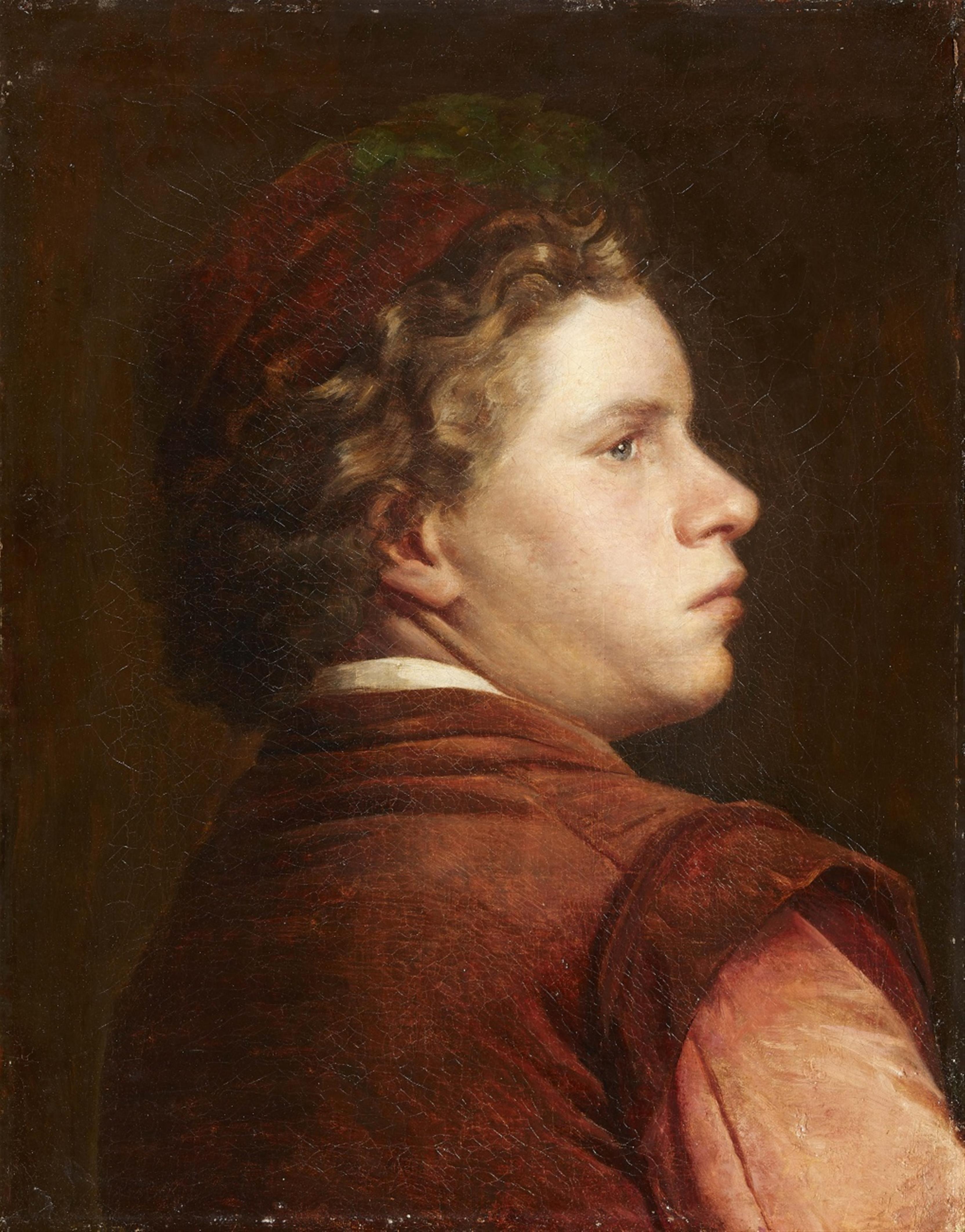 Deutscher (?) Künstler des 19. Jahrhunderts - Bildnis eines jungen Mannes - image-1