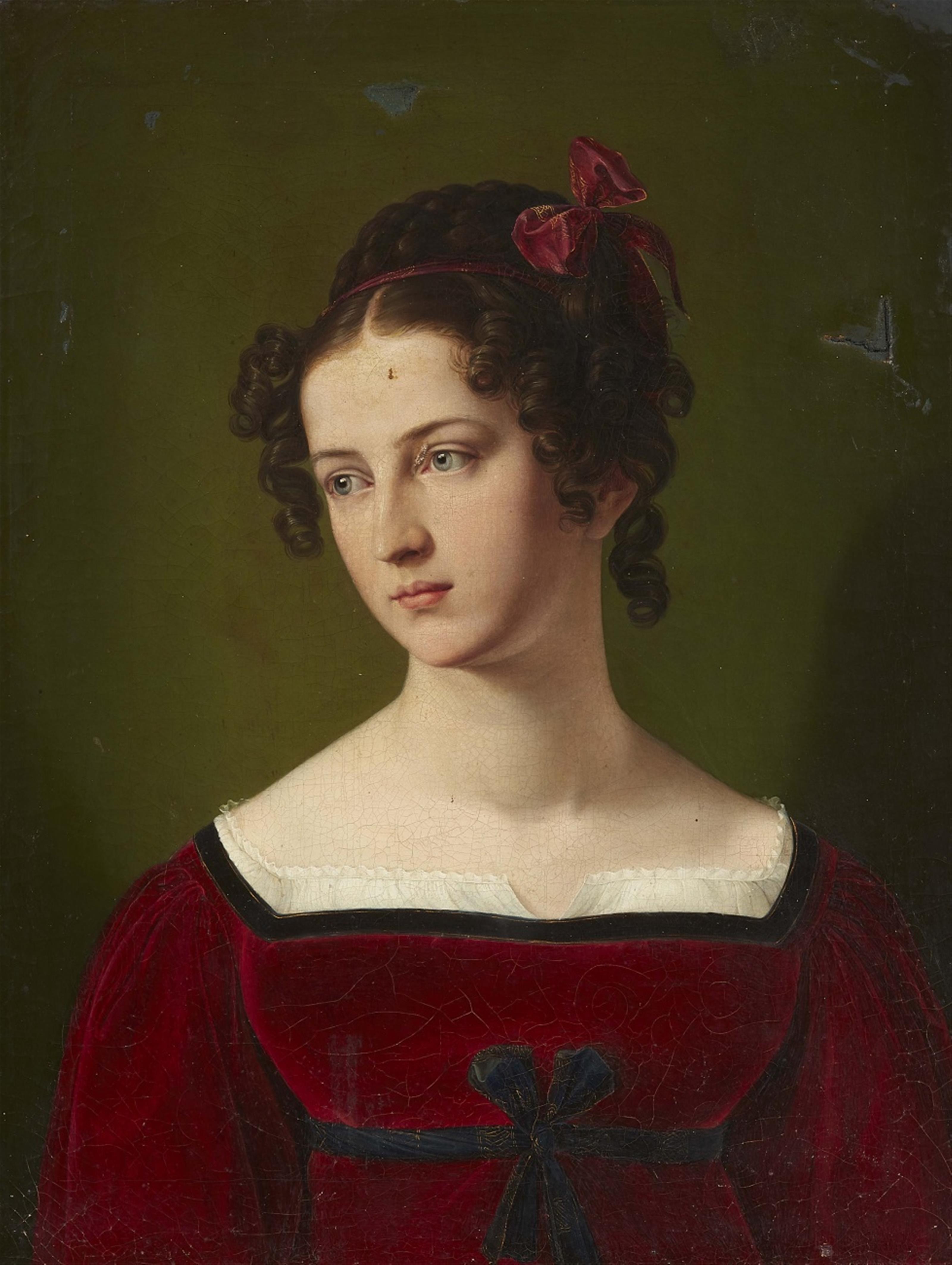 Deutscher Künstler der 1. Hälfte des 19. Jahrhunderts - Bildnis einer jungen Dame - image-1
