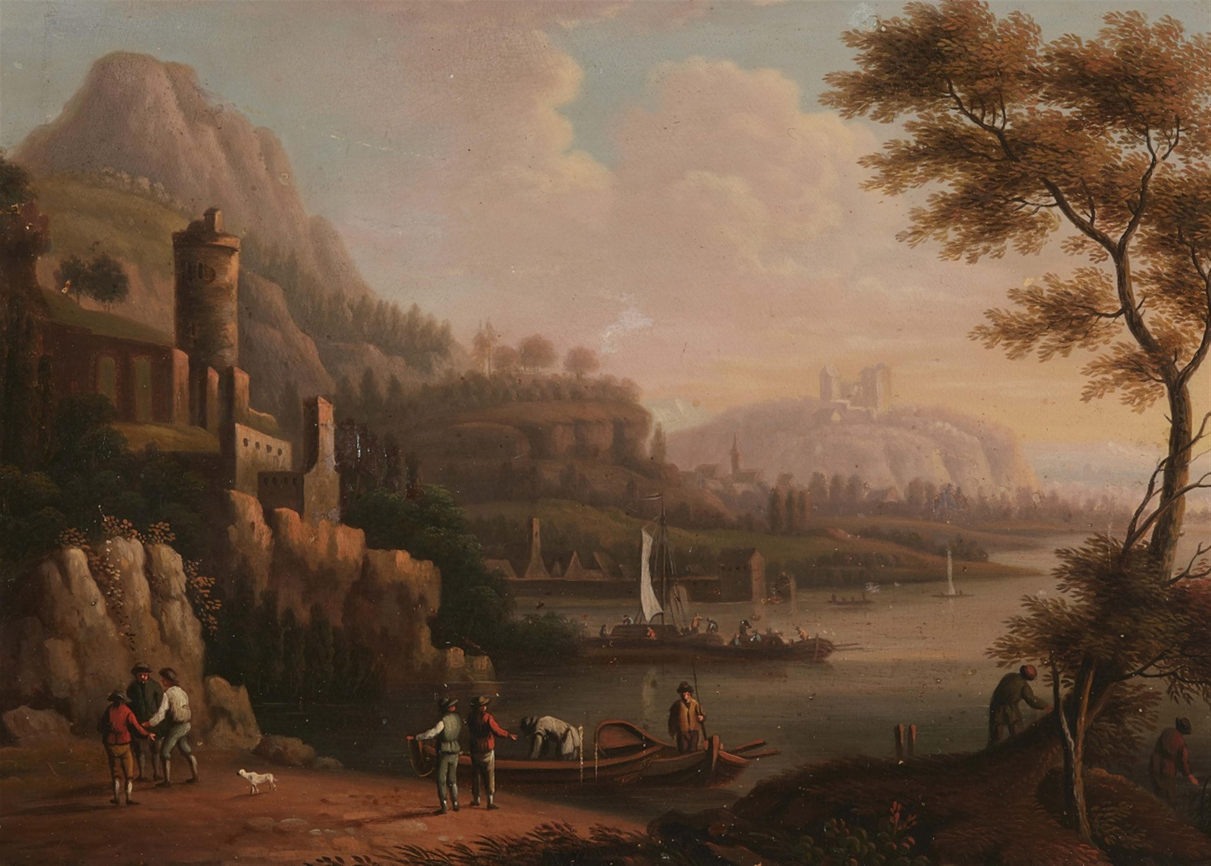 Deutscher Meister des 18. Jahrhunderts - Flusslandschaft an einer Burgruine - image-1