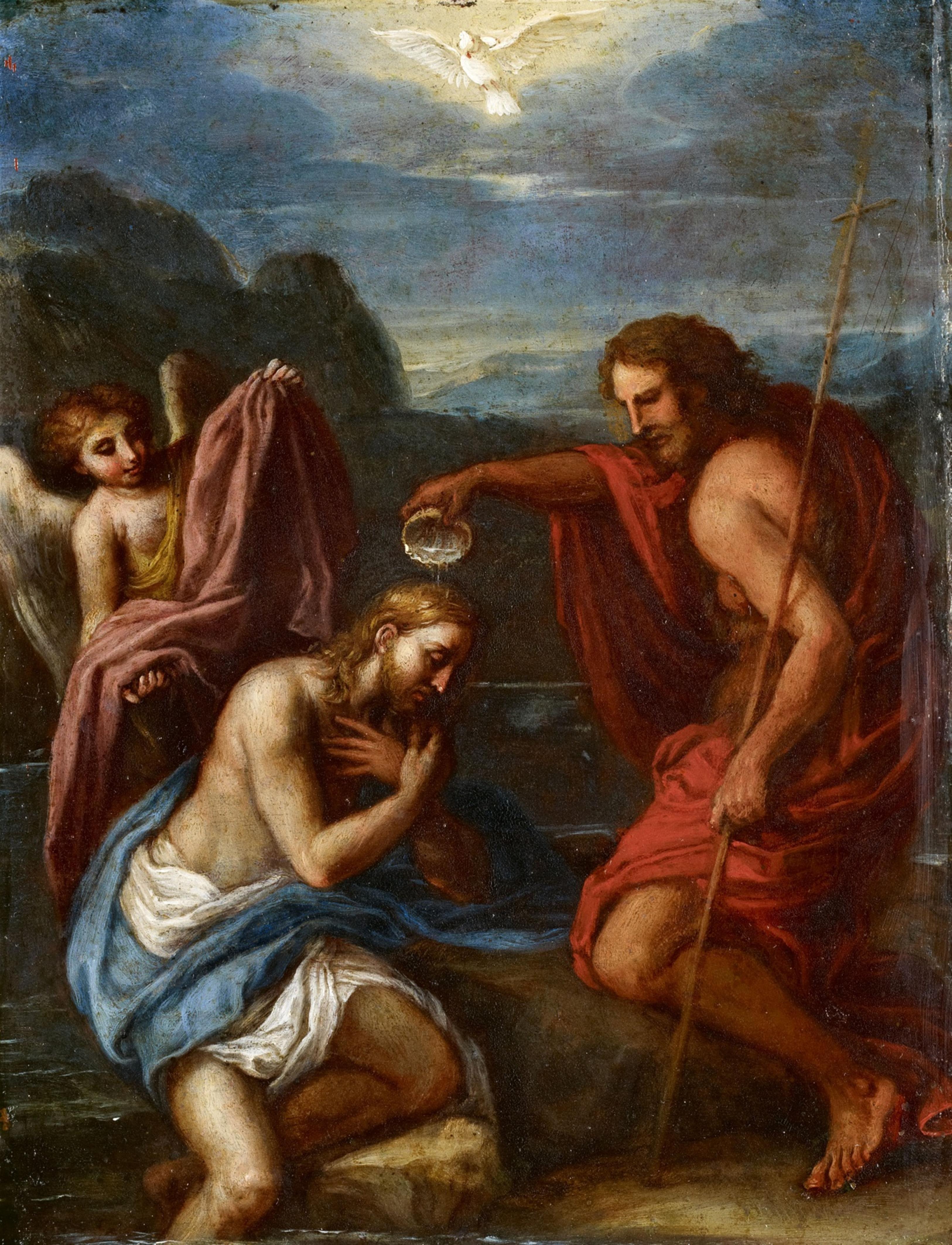 Francesco Albani, studio of - The Baptism of Christ - image-1