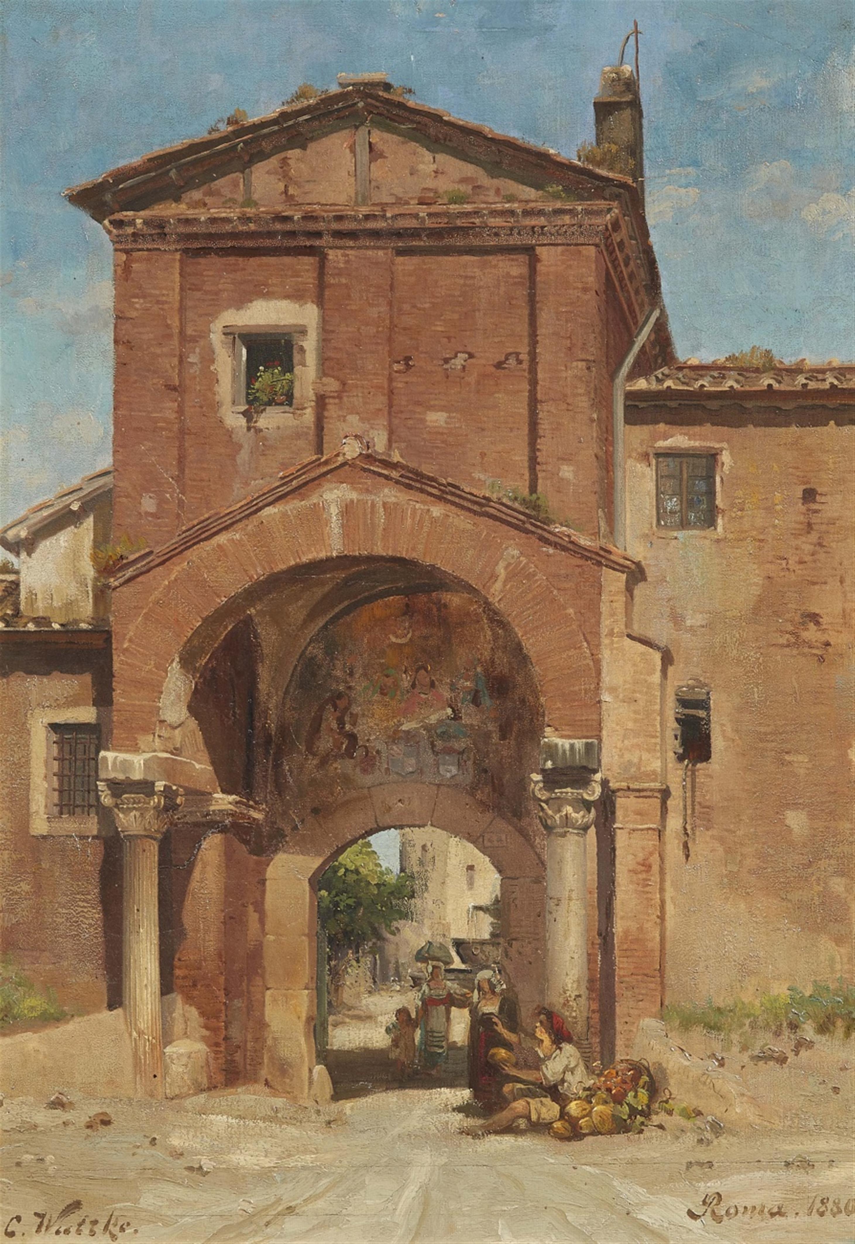 Carl Wuttke - A Roman Arch by the Porta San Lorenzo - image-1