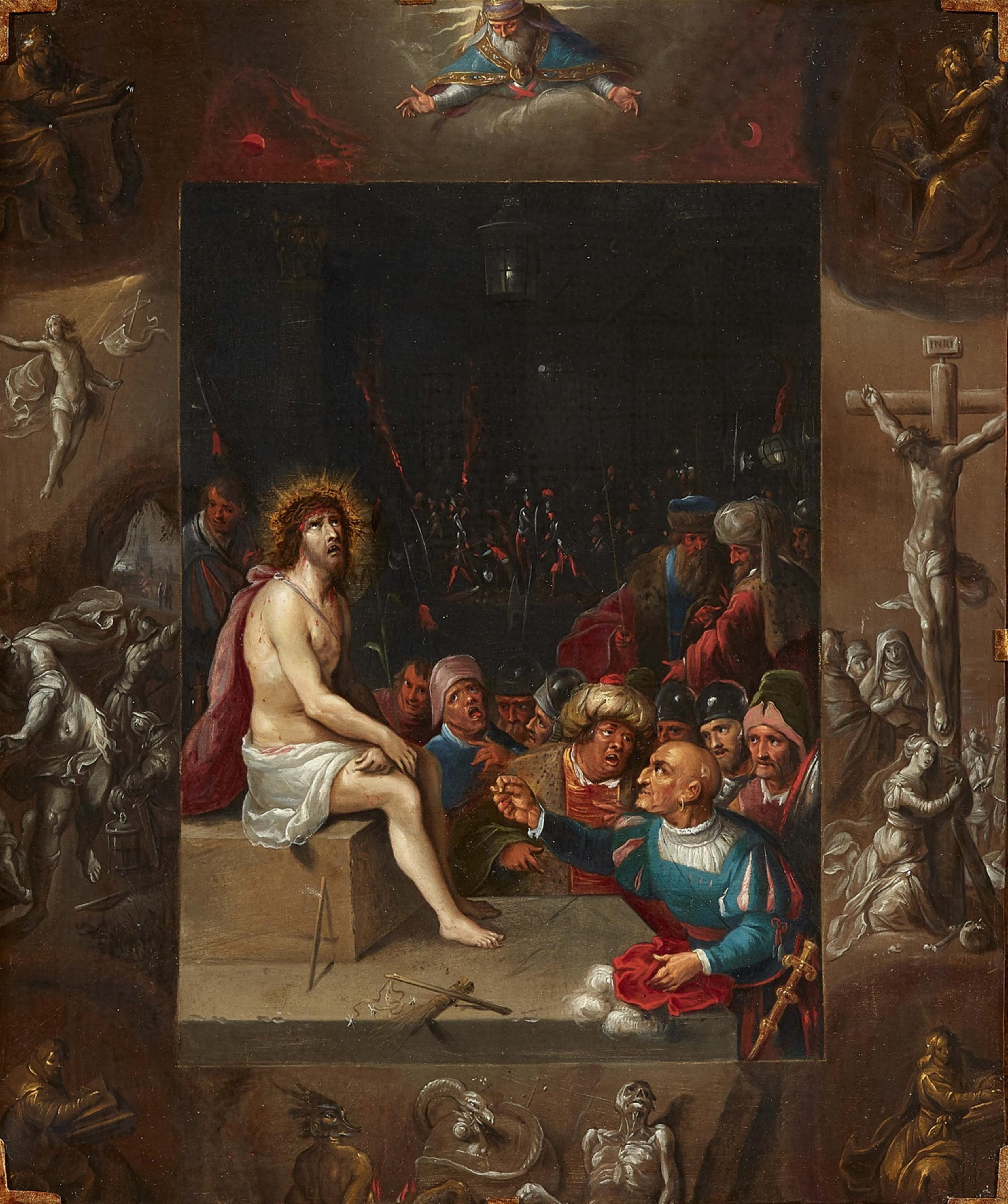 Frans Francken d. J., zugeschrieben - Die Verspottung Christi und Szenen aus der Passion - image-1
