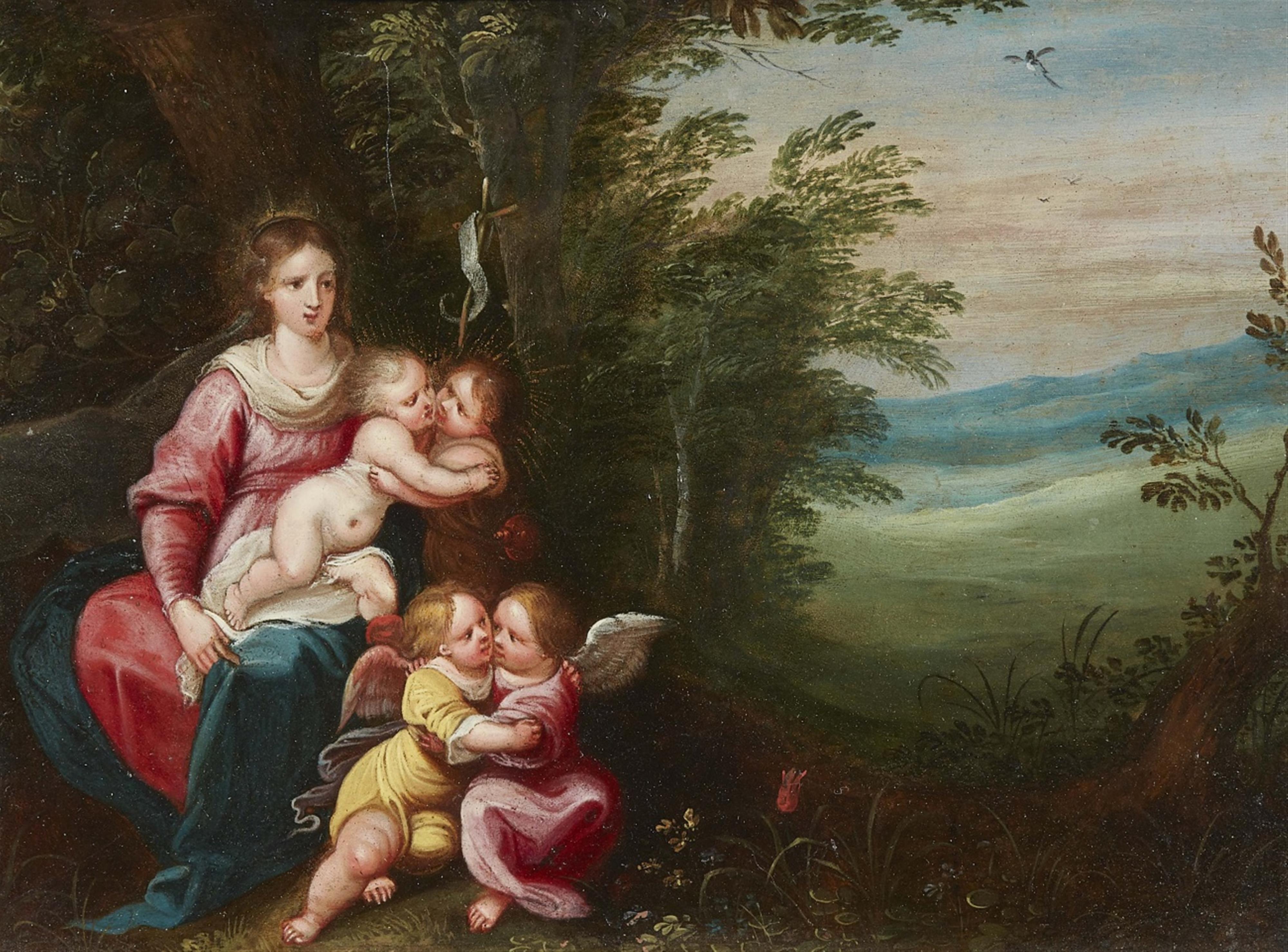 Hieronymus Francken III - Madonna mit Kind, Johannesknaben und zwei Engeln - image-1