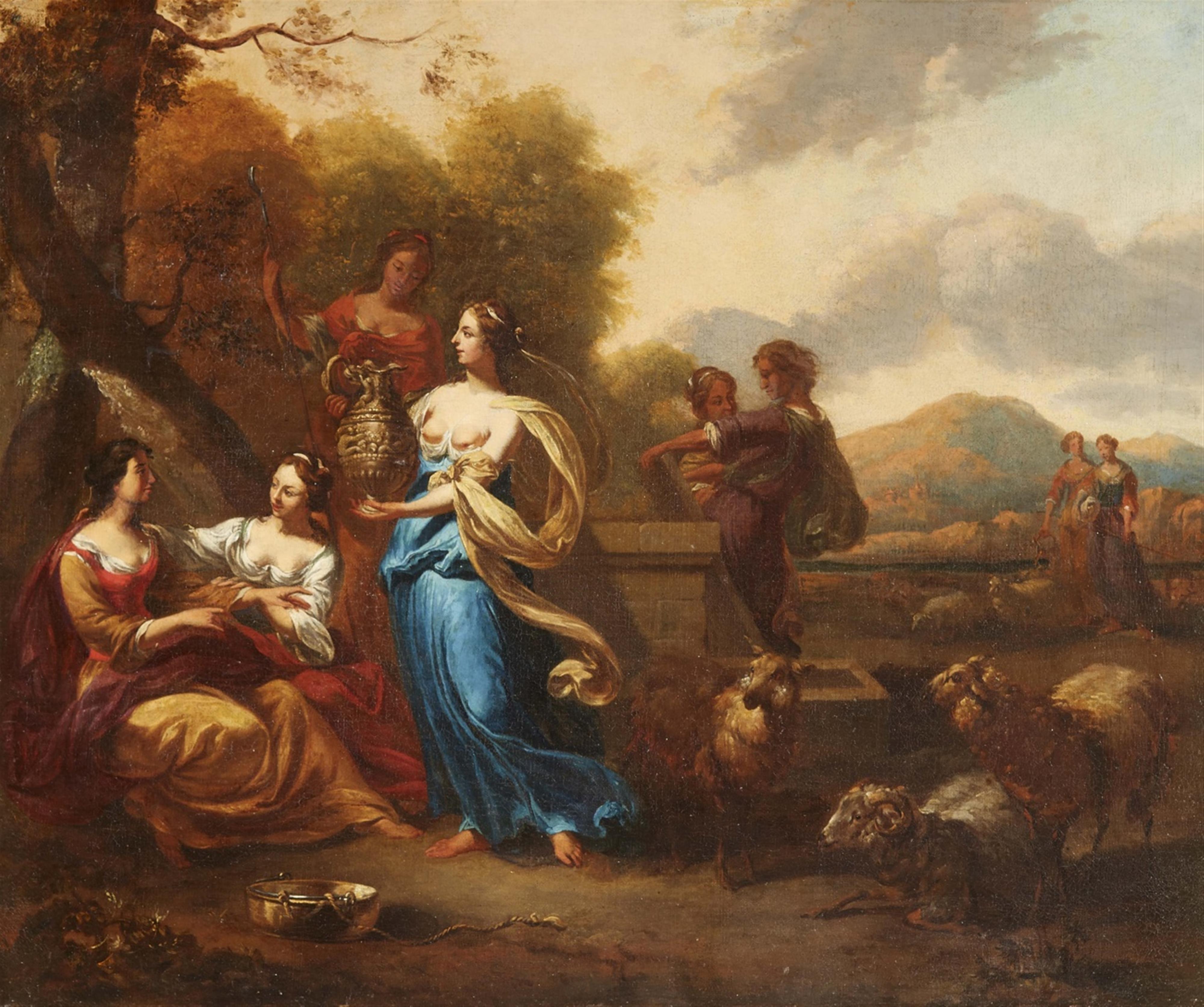 Nicolaes Berchem, in the manner of - Jacob and Rachel at the Well - image-1