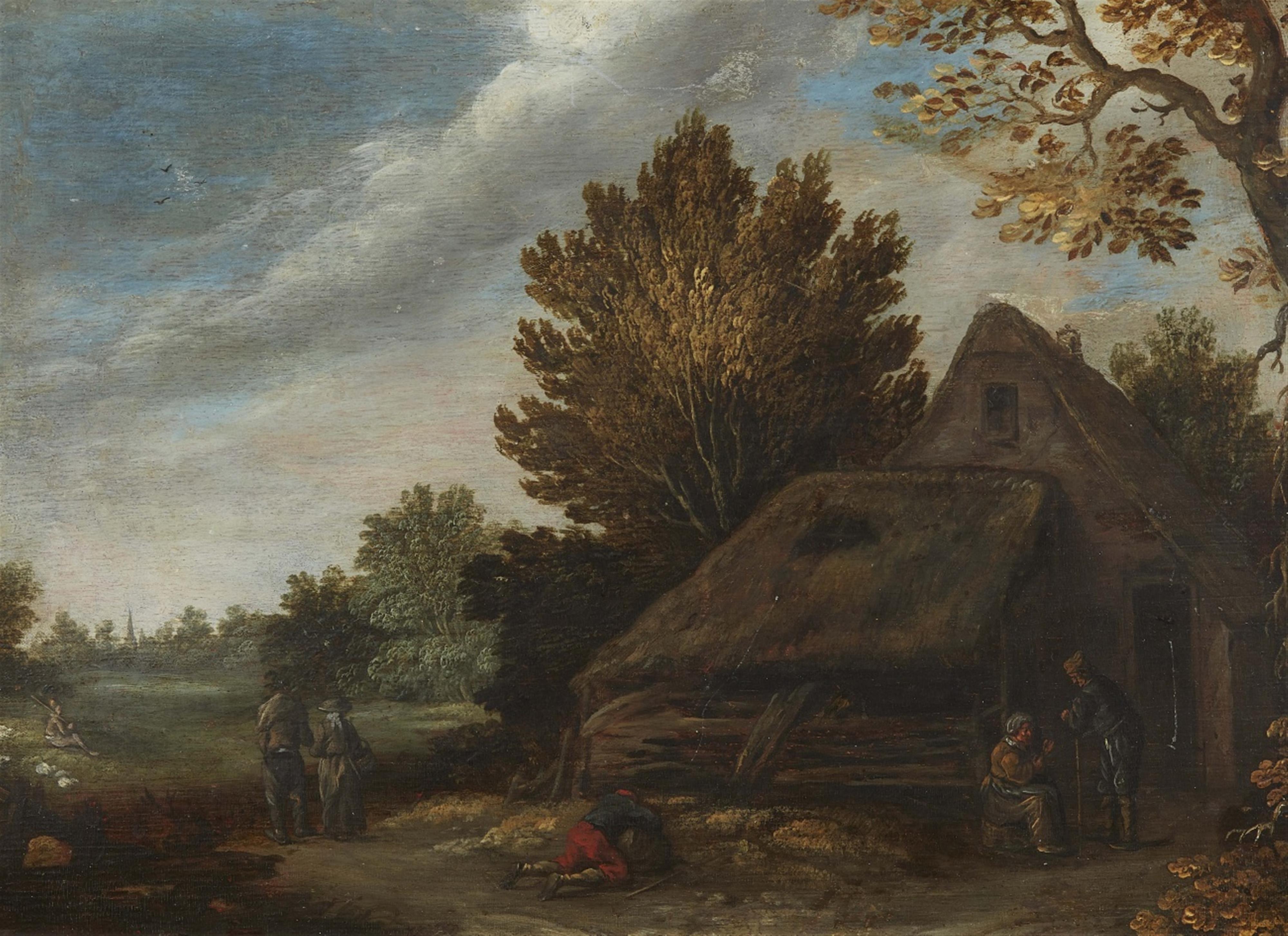 Niederländischer Meister der 2. Hälfte des 17. Jahrhunderts - Landschaft mit Bauernhaus - image-1