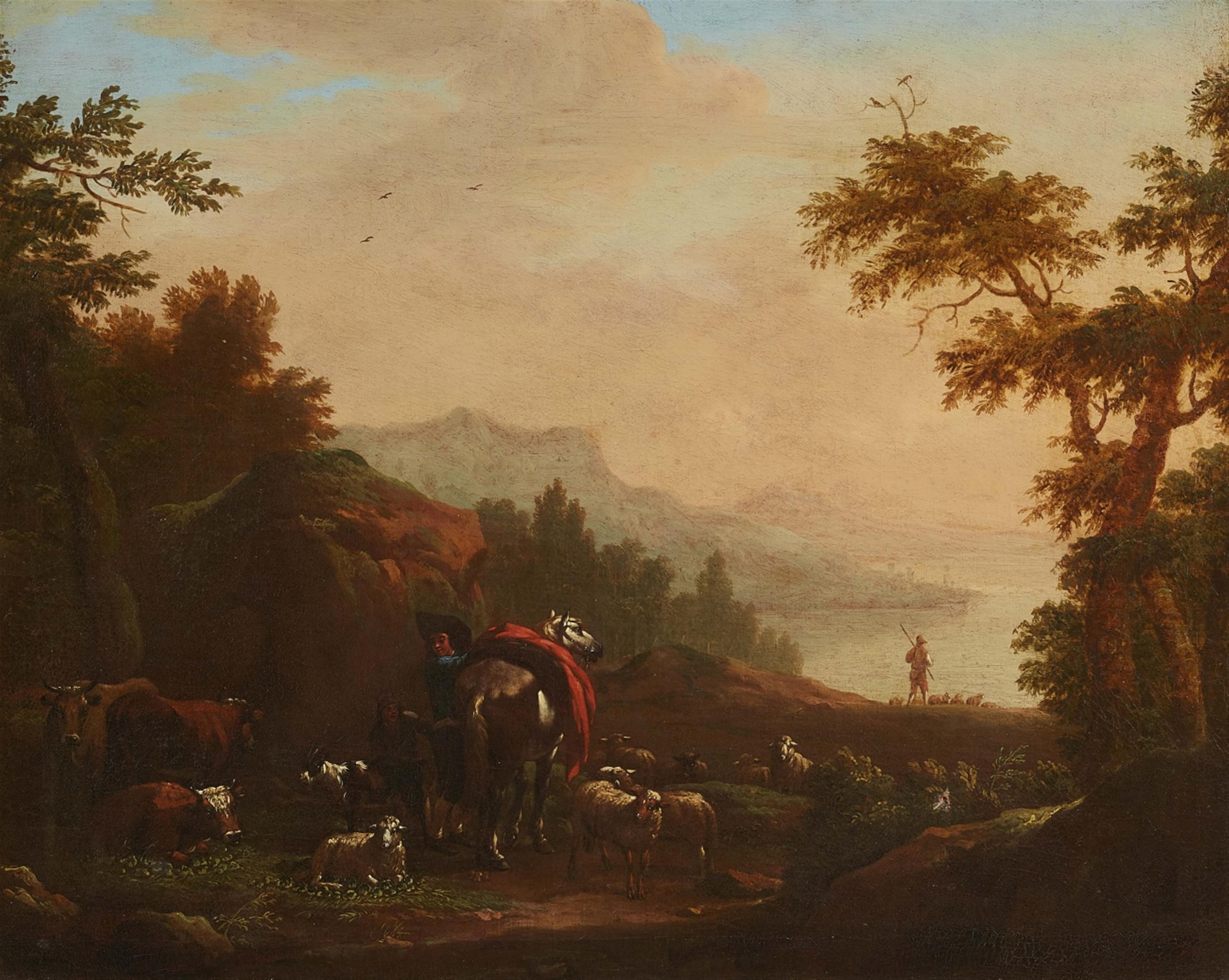 Jan Both - Landscape with a Herd of Cows and a Rider - image-1