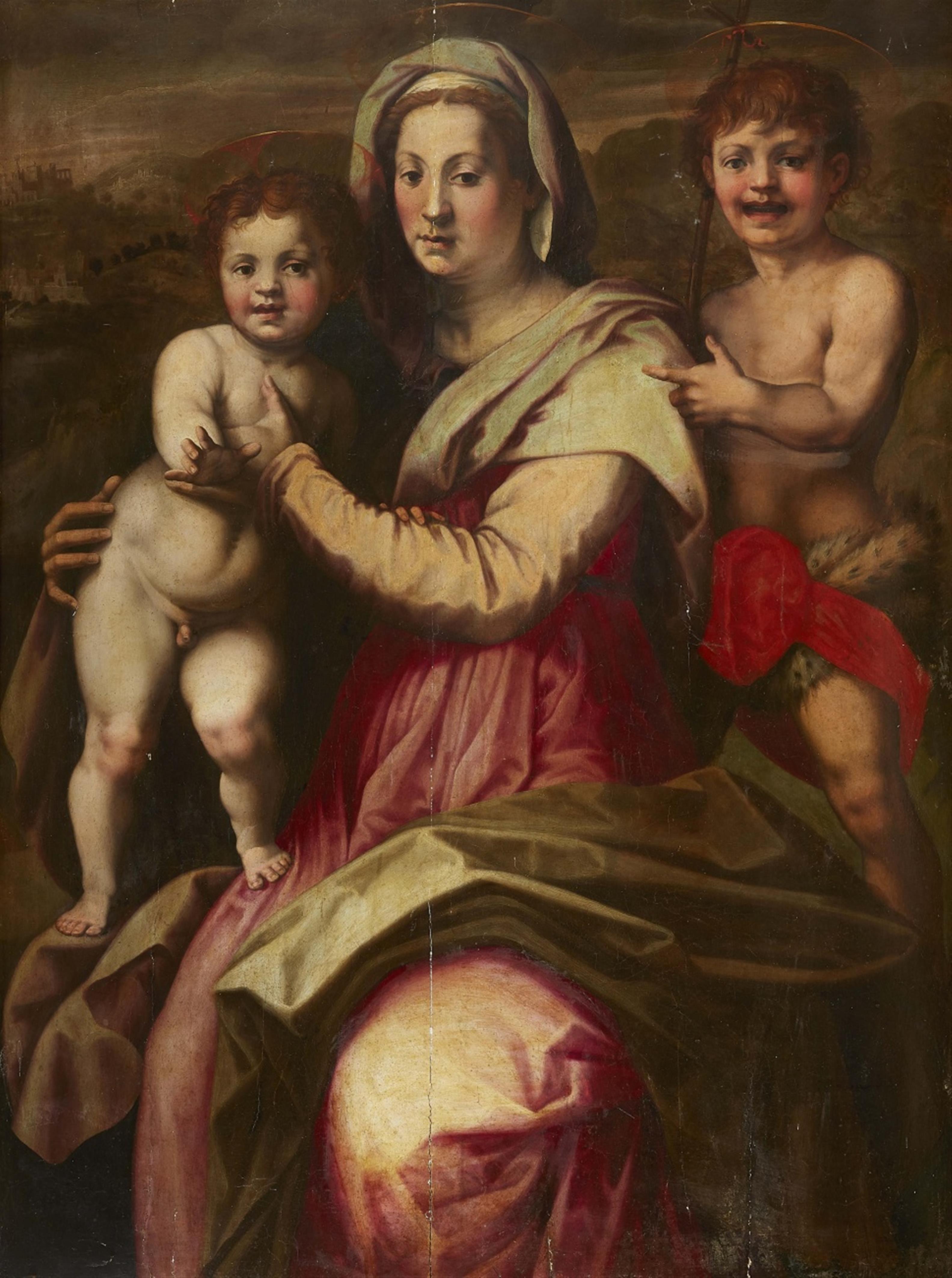 Andrea del Sarto, nach - Madonna mit Kind und hl. Johannes - image-1