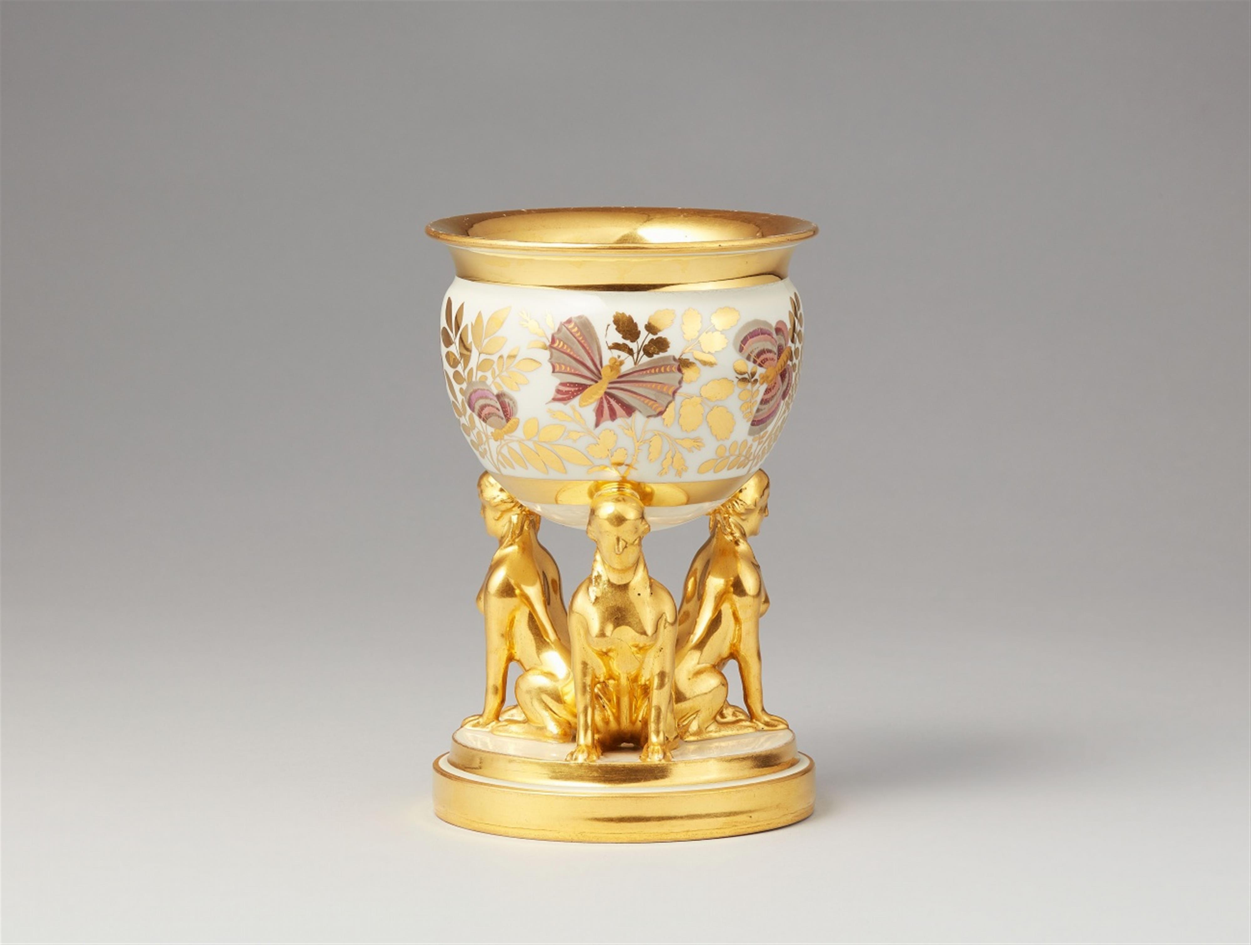 A Vienna porcelain dish with sphinx supports - image-1