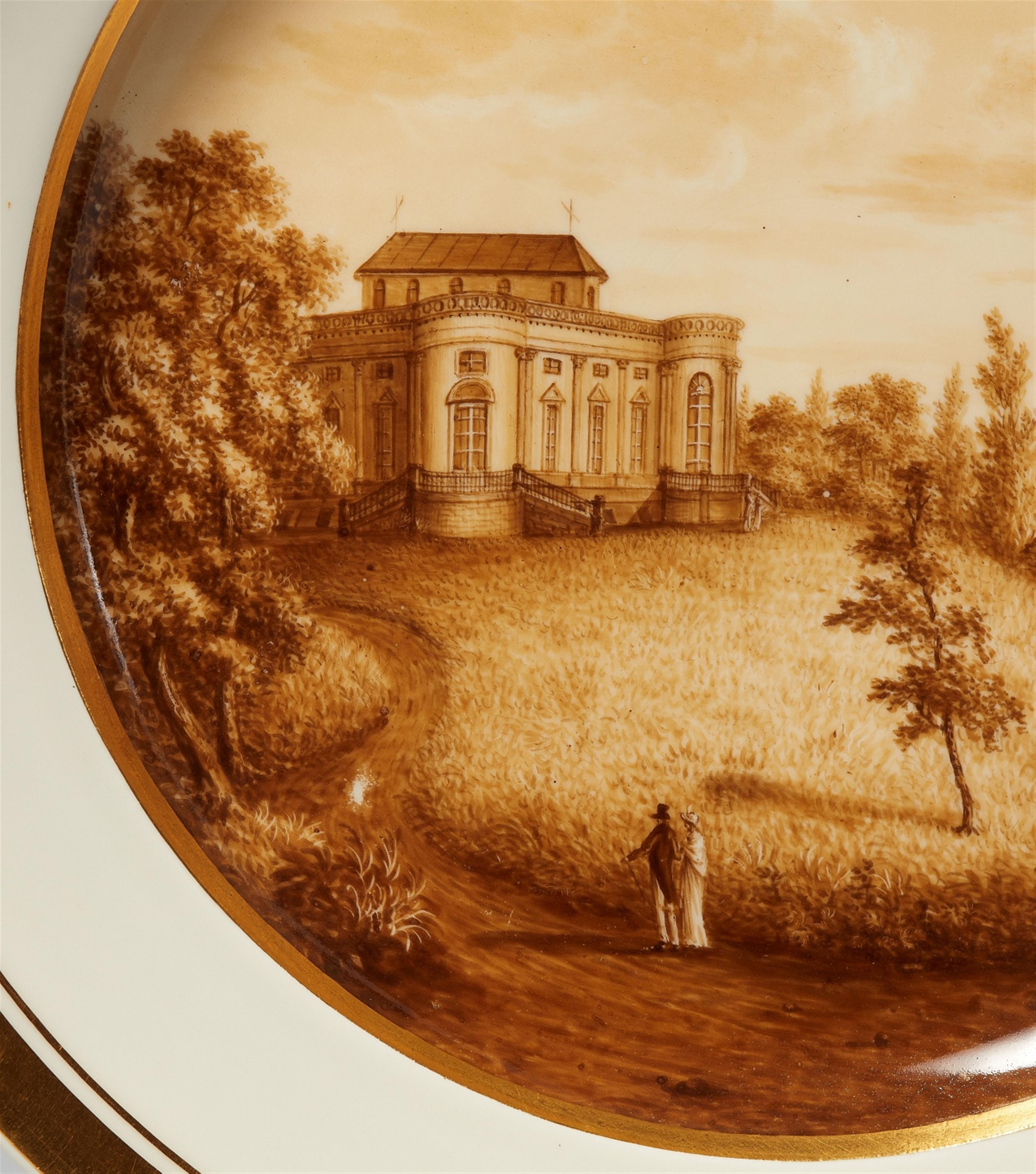 A pair of Fürstenberg porcelain plates with views of Lower Saxony - image-2