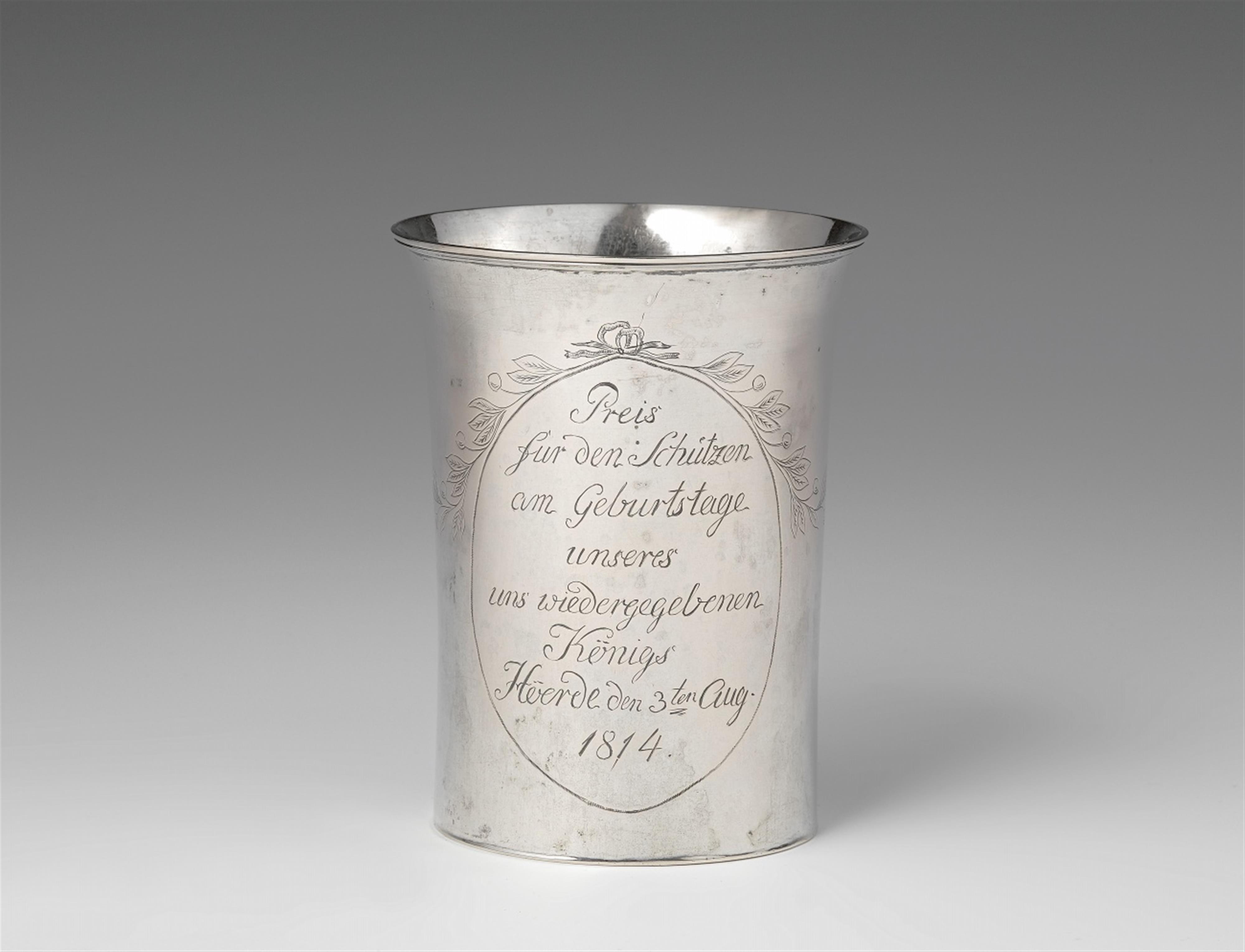 A rare Unna silver beaker commemorating the birthday of Frederick William III - image-2