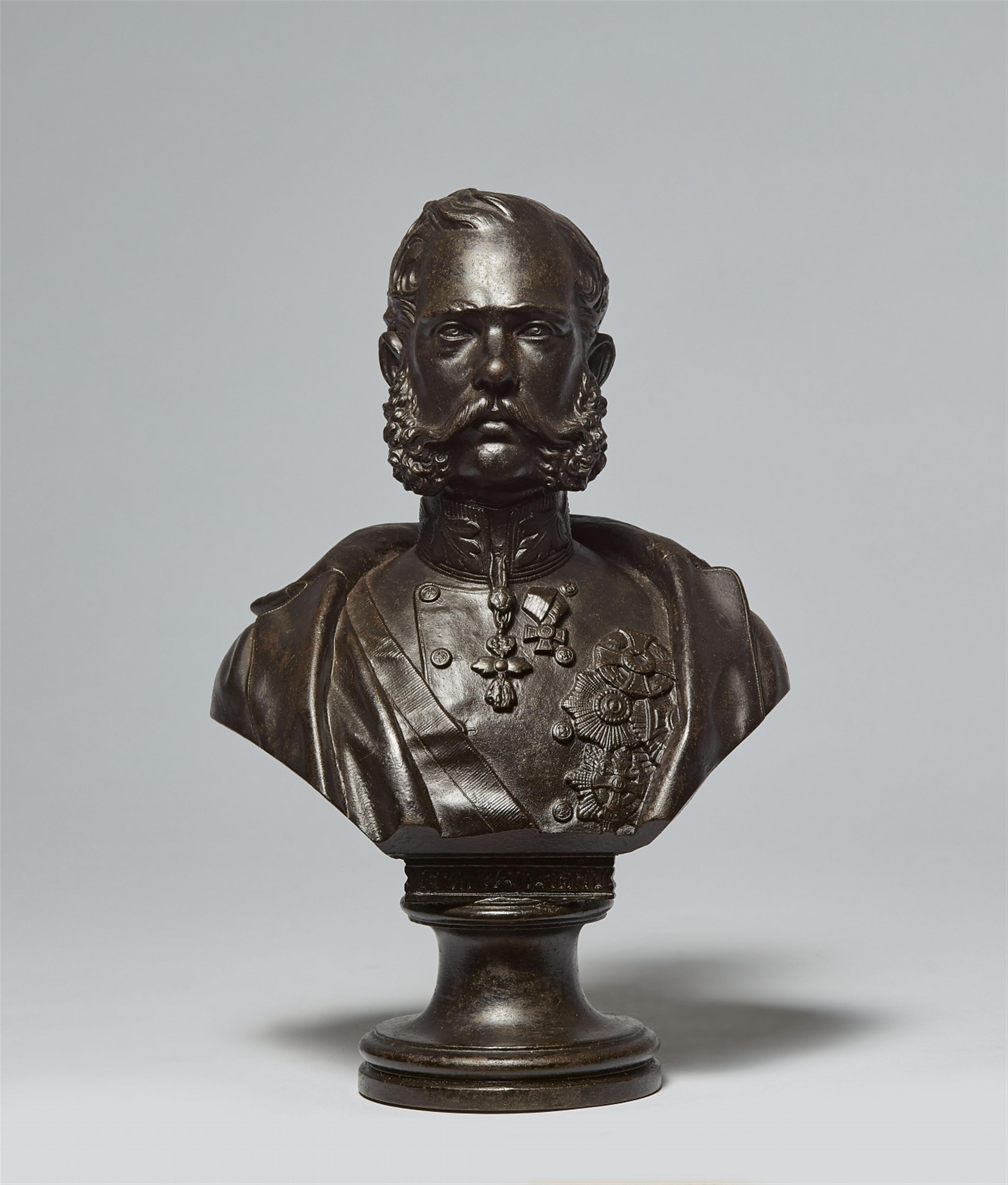 A Vienna cast iron bust of Emperor Franz Josef - image-1