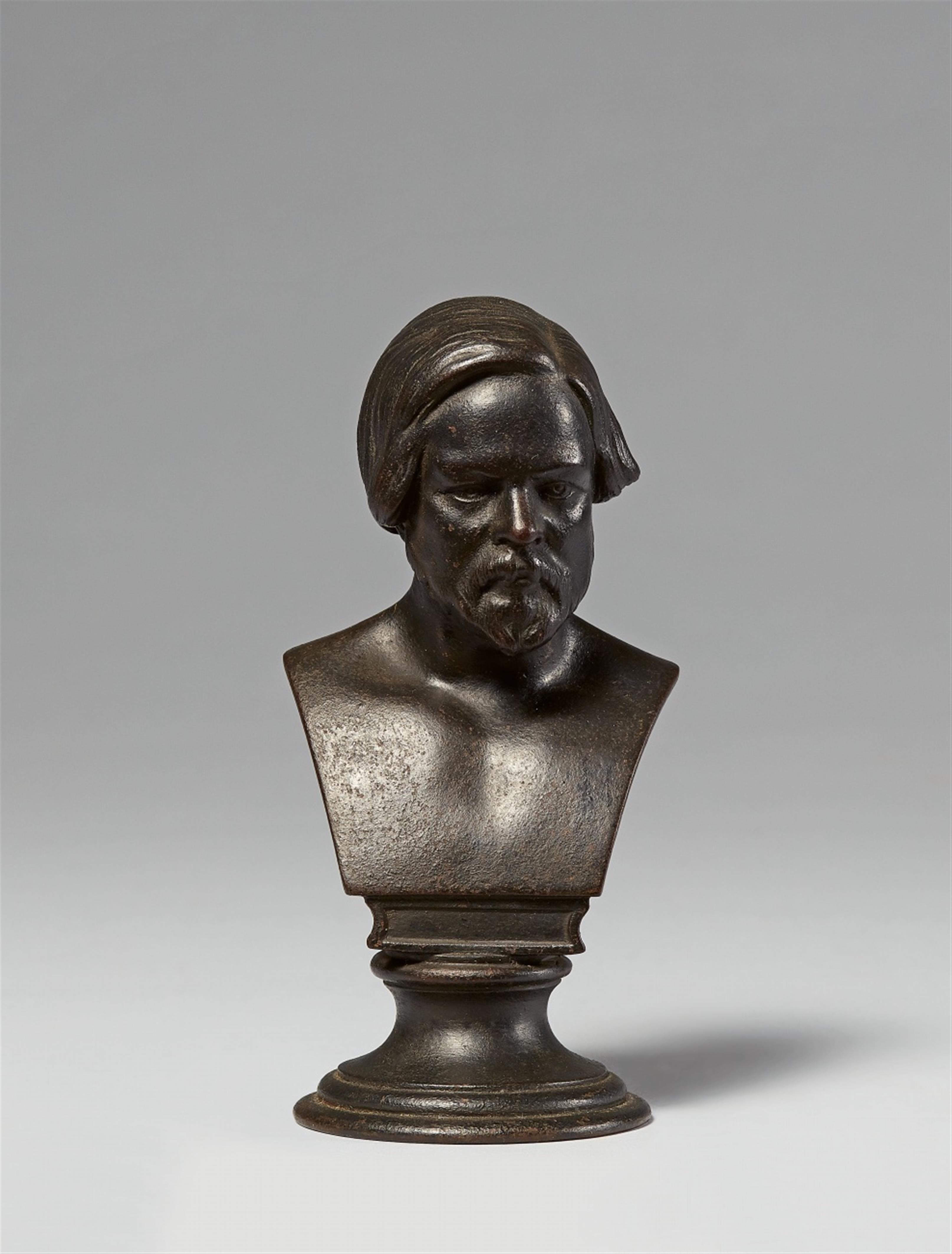 A cast iron bust of a Russian poet - image-1