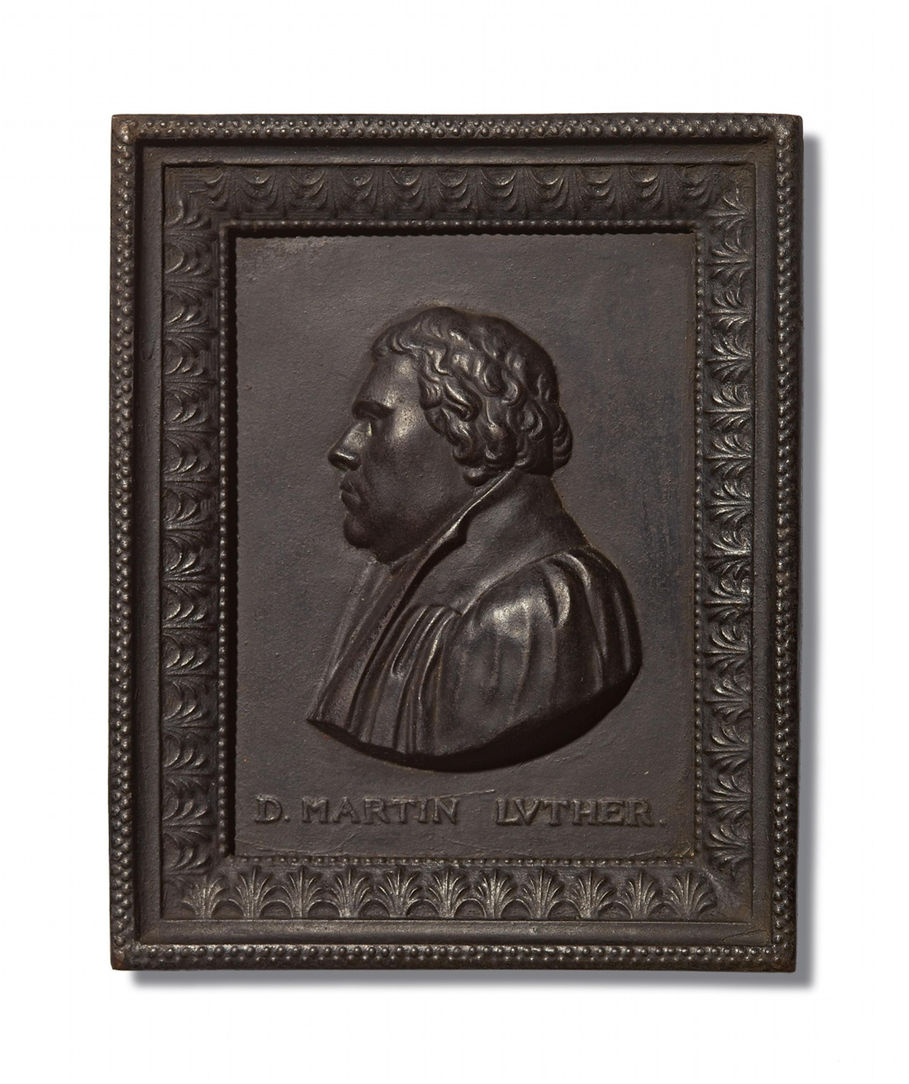 A large cast iron medallion commemorating Martin Luther - image-1