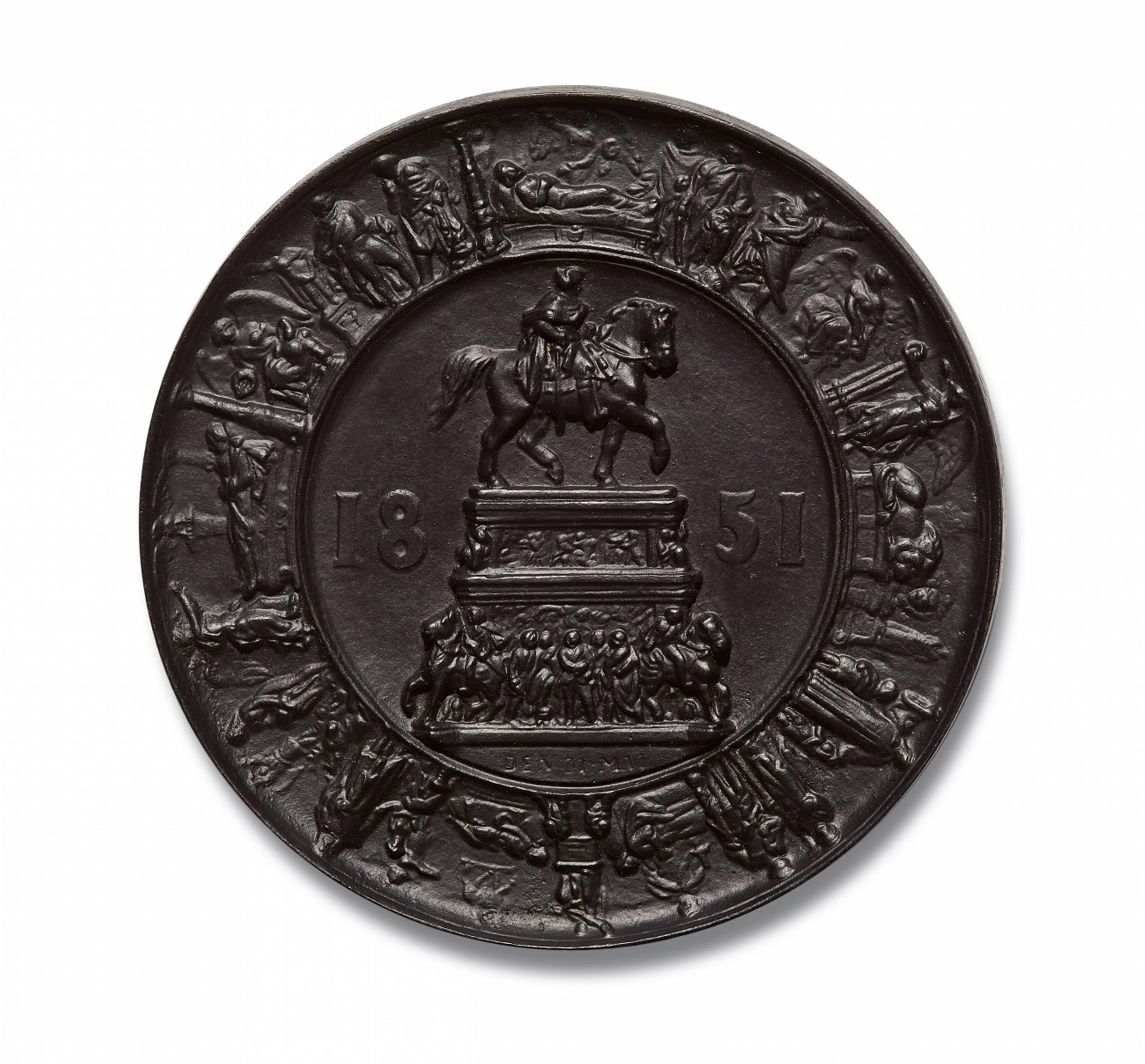 A cast iron commemorative plaque for 1851 - image-1