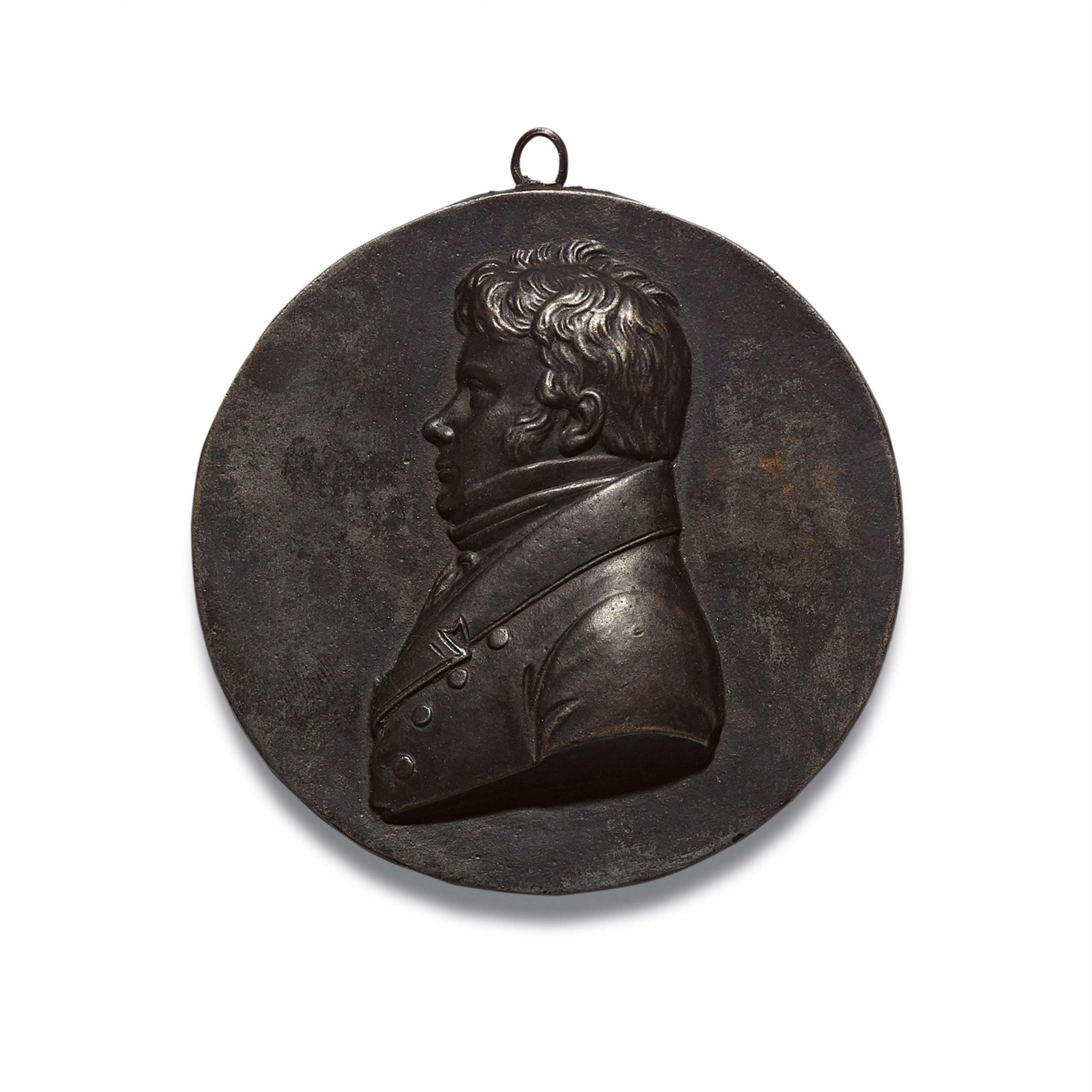 A cast iron portrait medallion of Jöns Jacob Freiherr von Berzelius - image-1