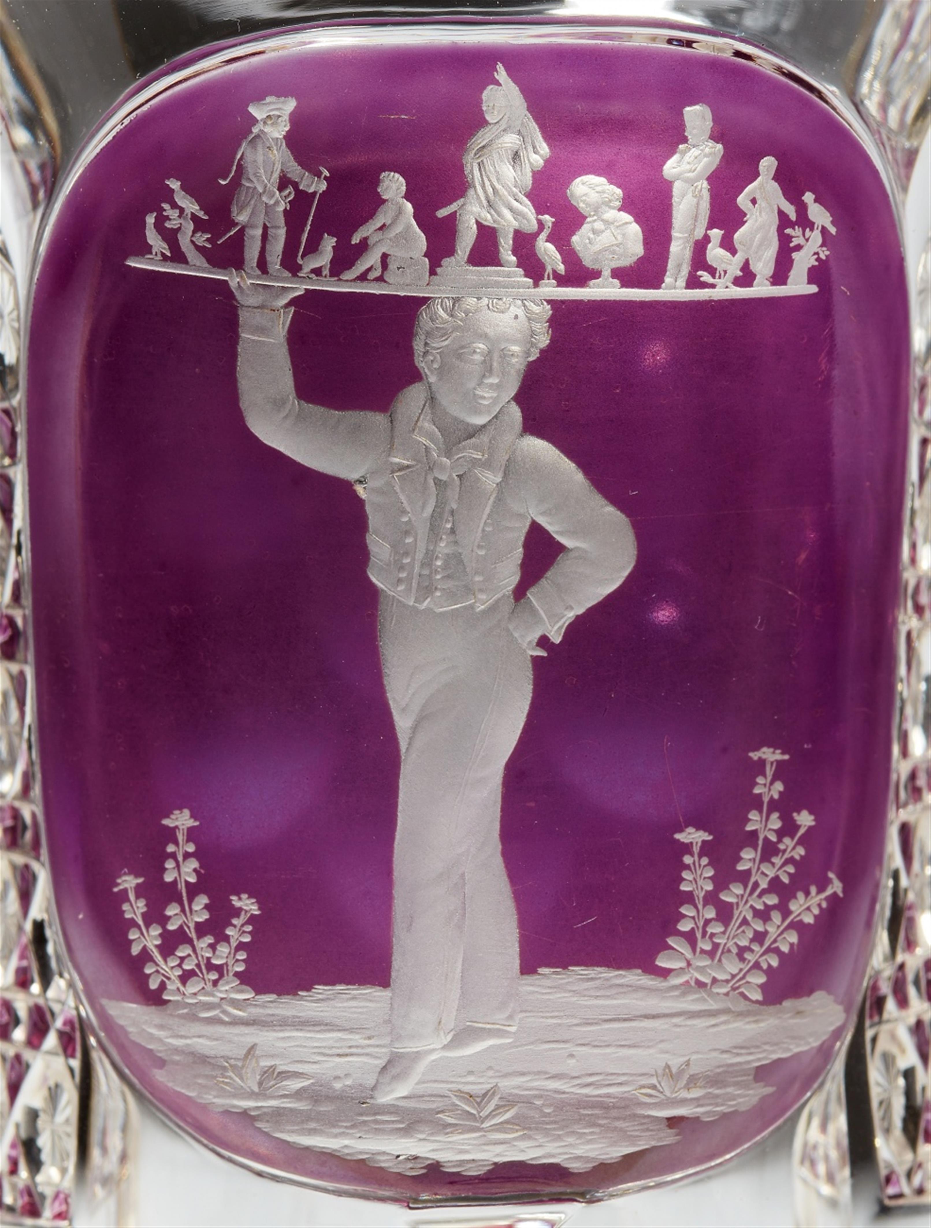 A rare cut glass beaker with "Cris de Berlin" motif - image-3