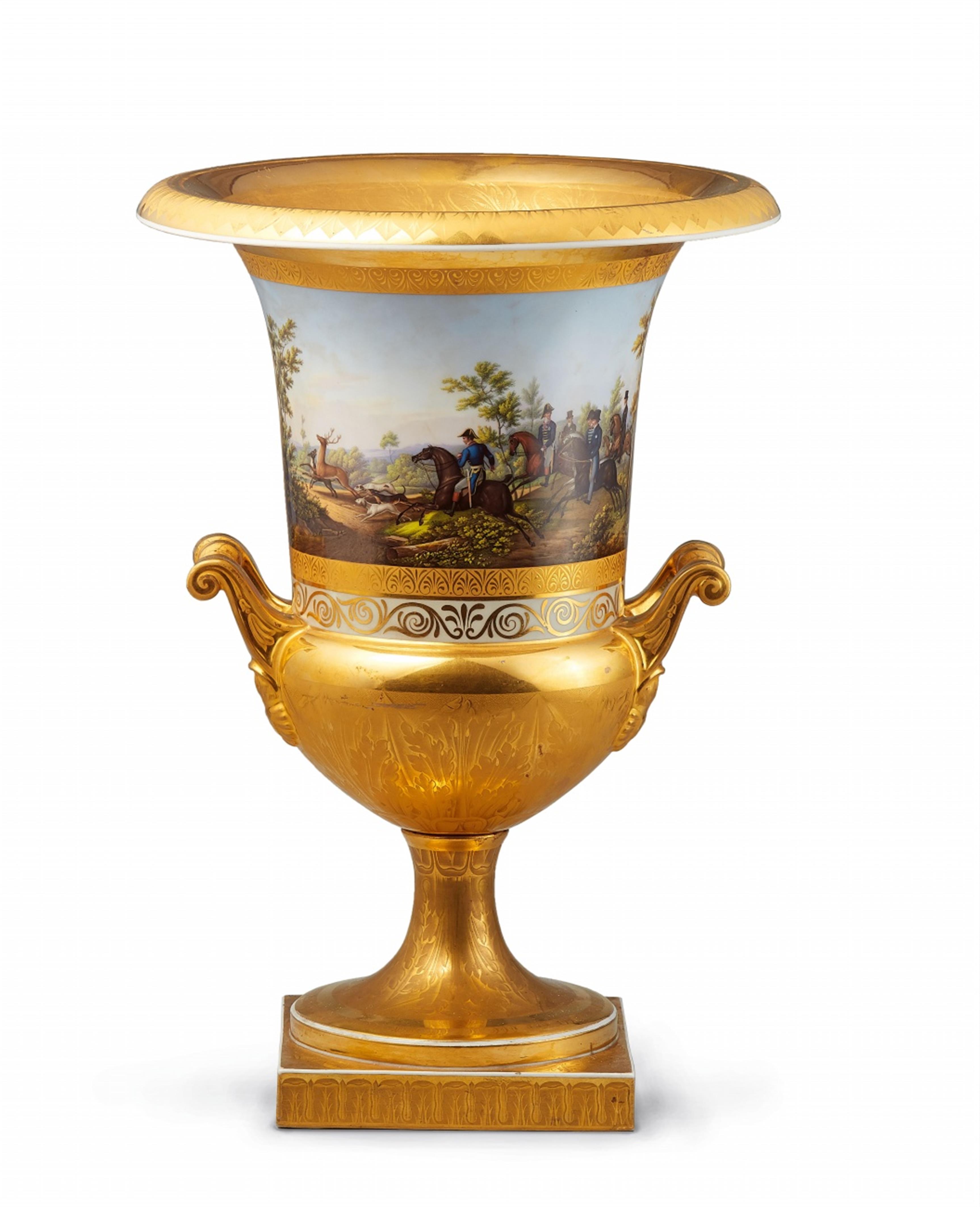 A Berlin KPM porcelain commemorative vase with a portrait of Prince Albrecht - image-3