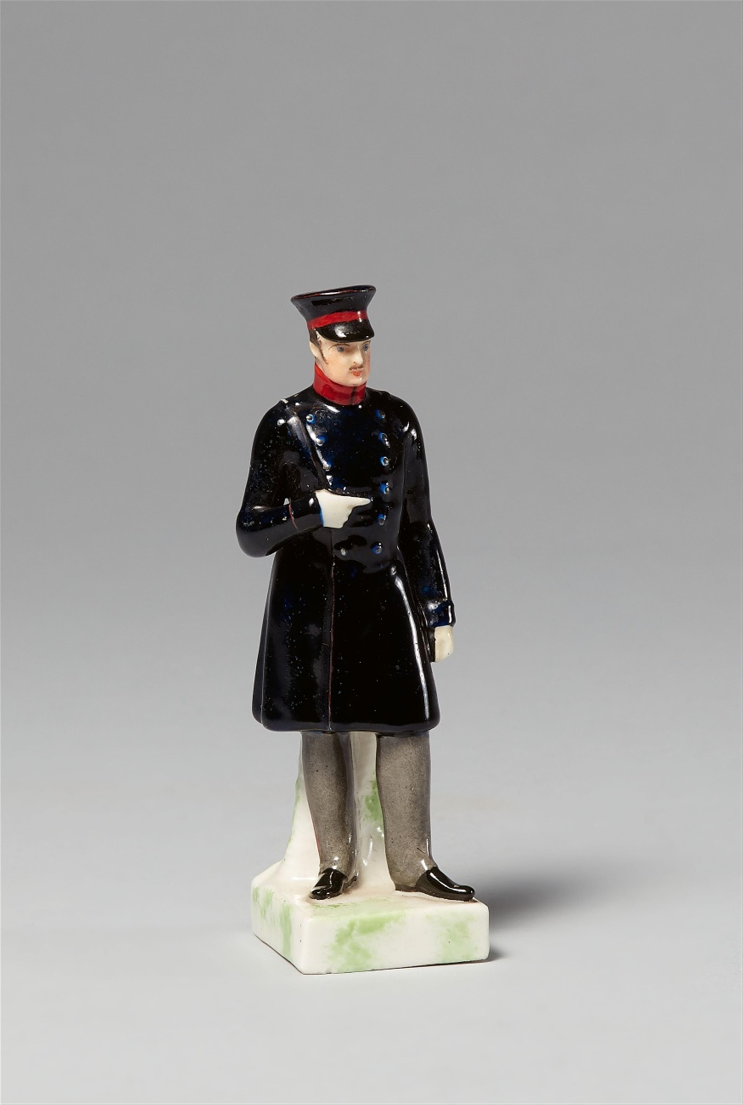 A rare Berlin KPM porcelain statuette of Friedrich Wilhelm III - image-1