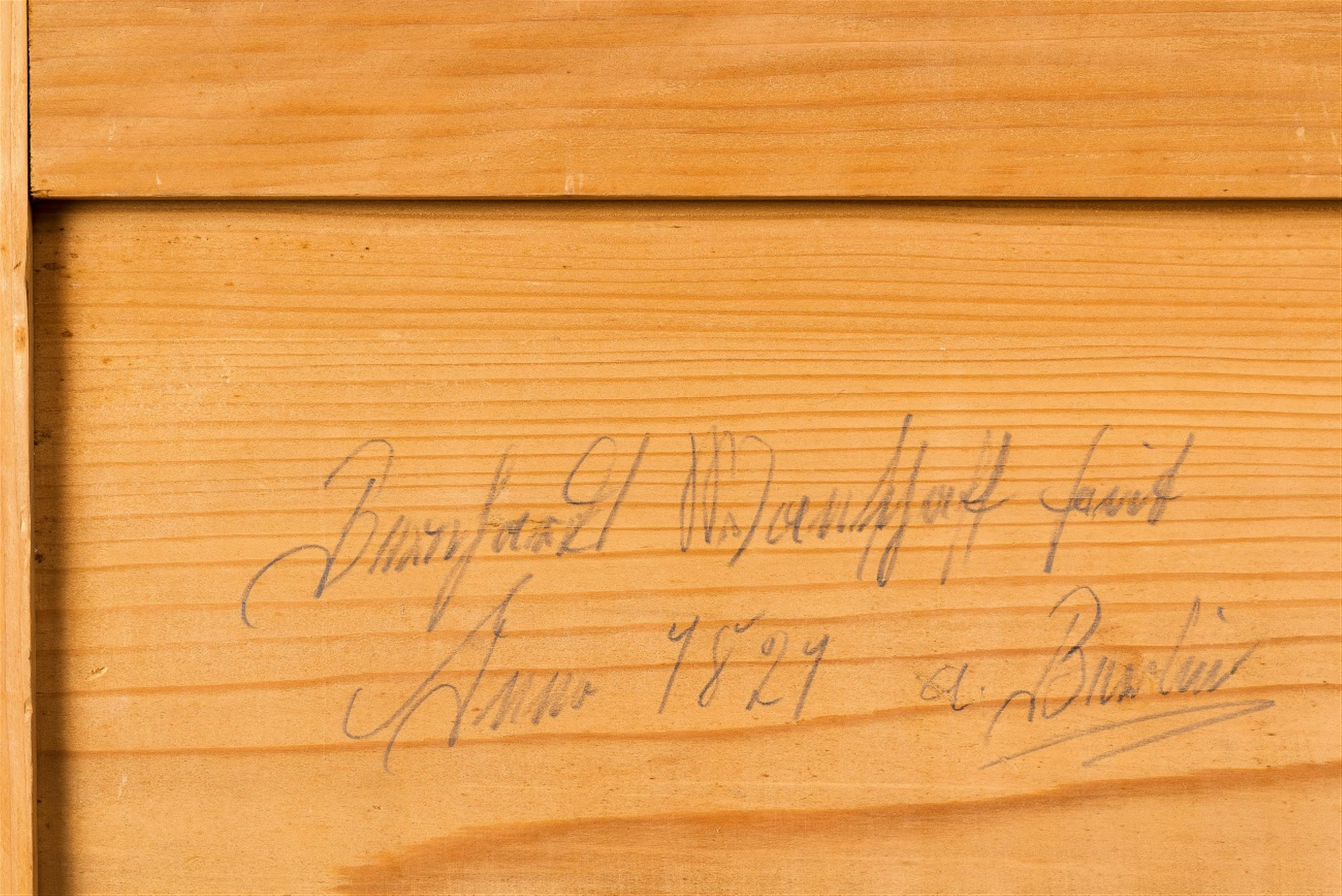 A Bernhard Wanschaff signed Berlin chest of drawers with a clock - image-5