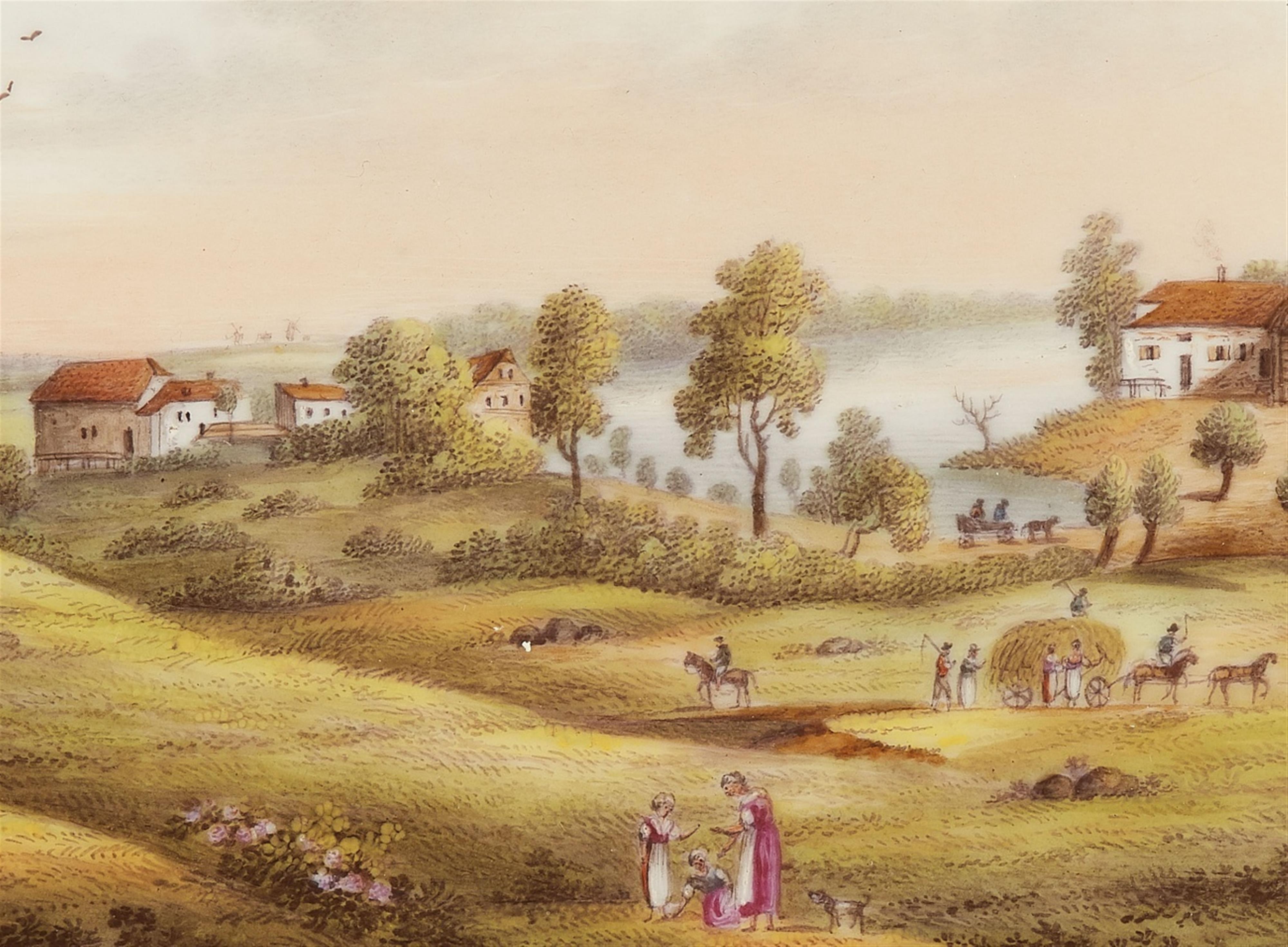 A Berlin KPM porcelain plate with a view of the surroundings of Lauth Mill - image-2