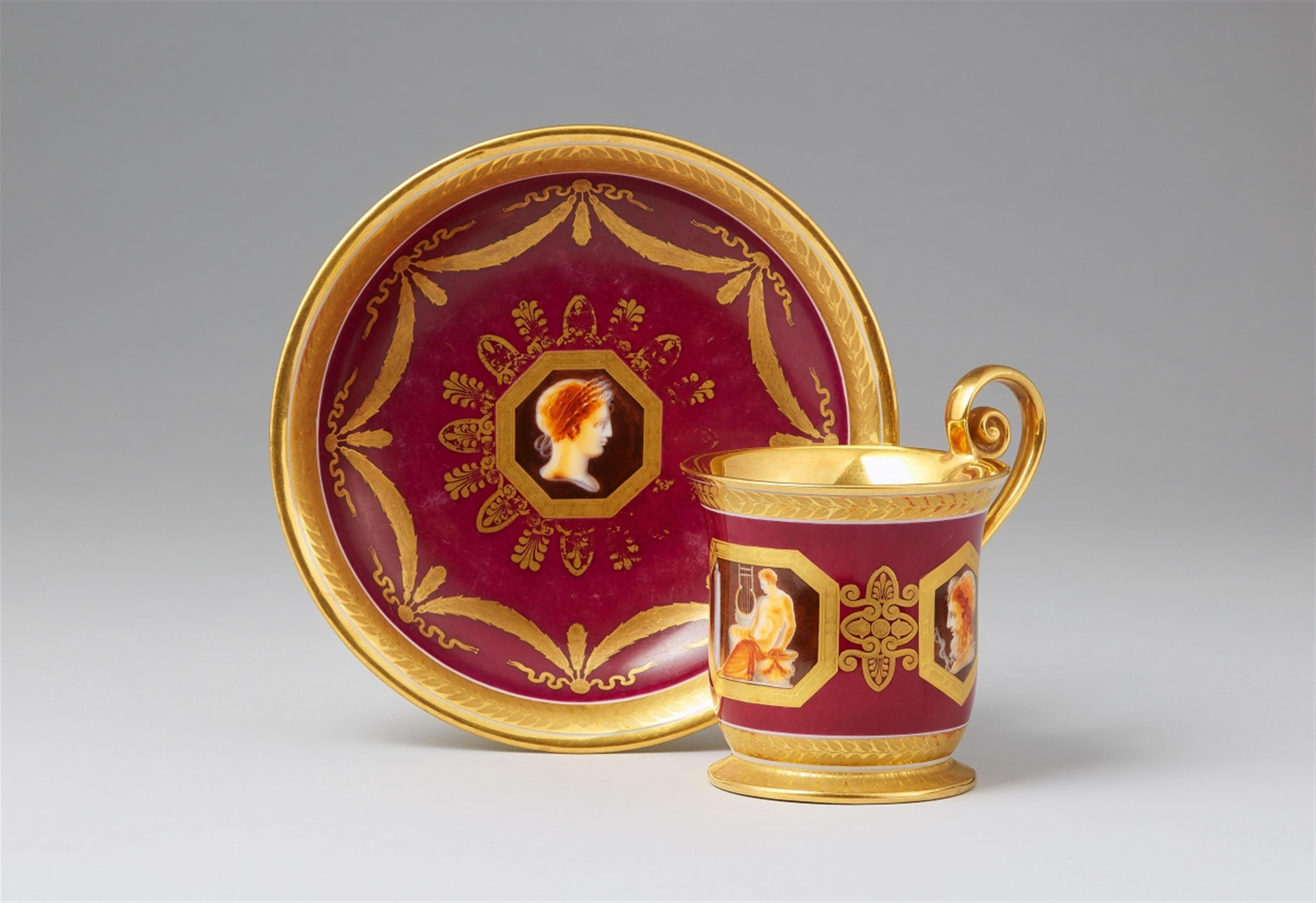 A Sèvres porcelain cup with cameo painting from the service for the Baroness de Boubers - image-1