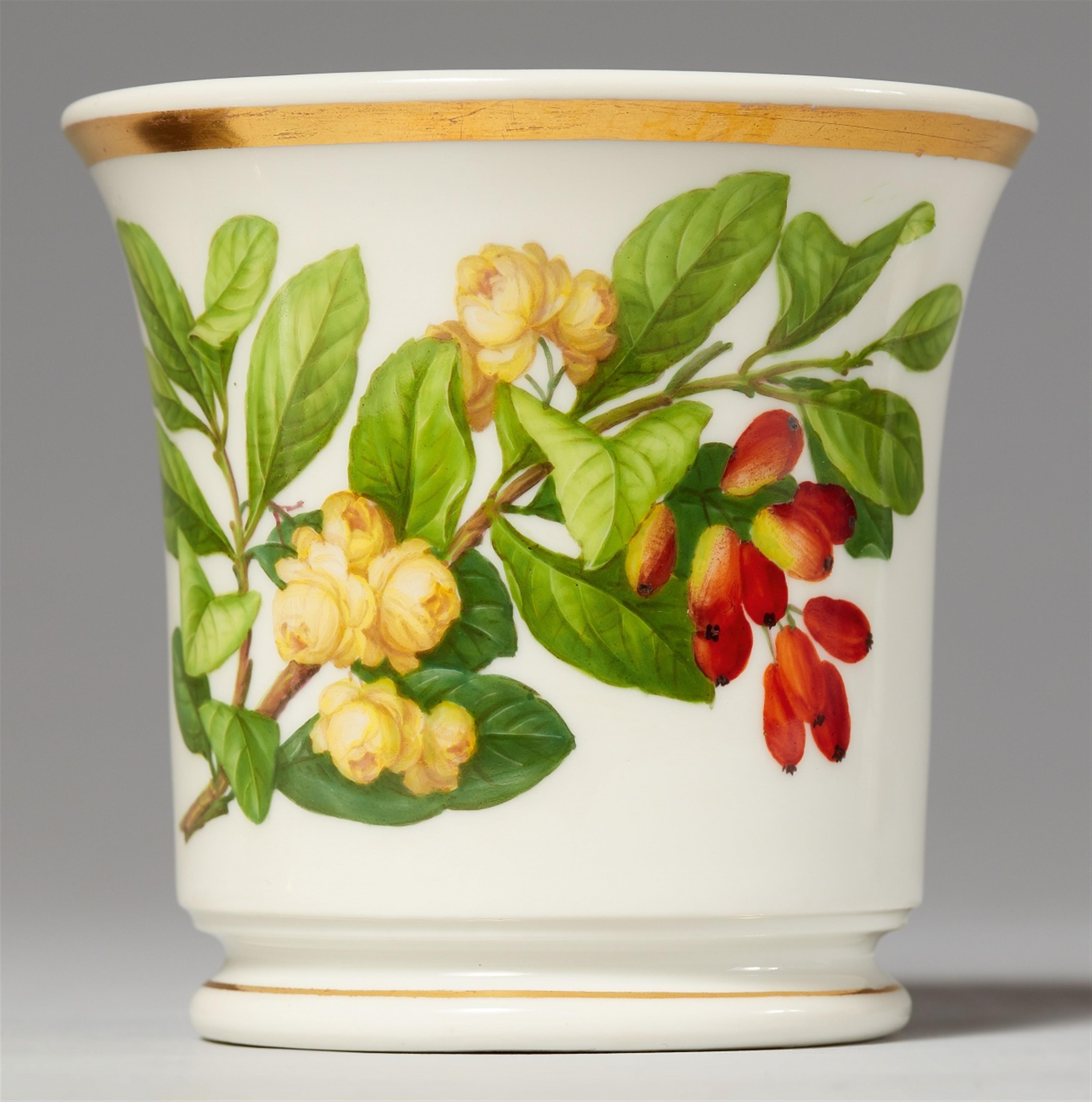 Satz von sechs Tassen mit Gartenblumen - image-2