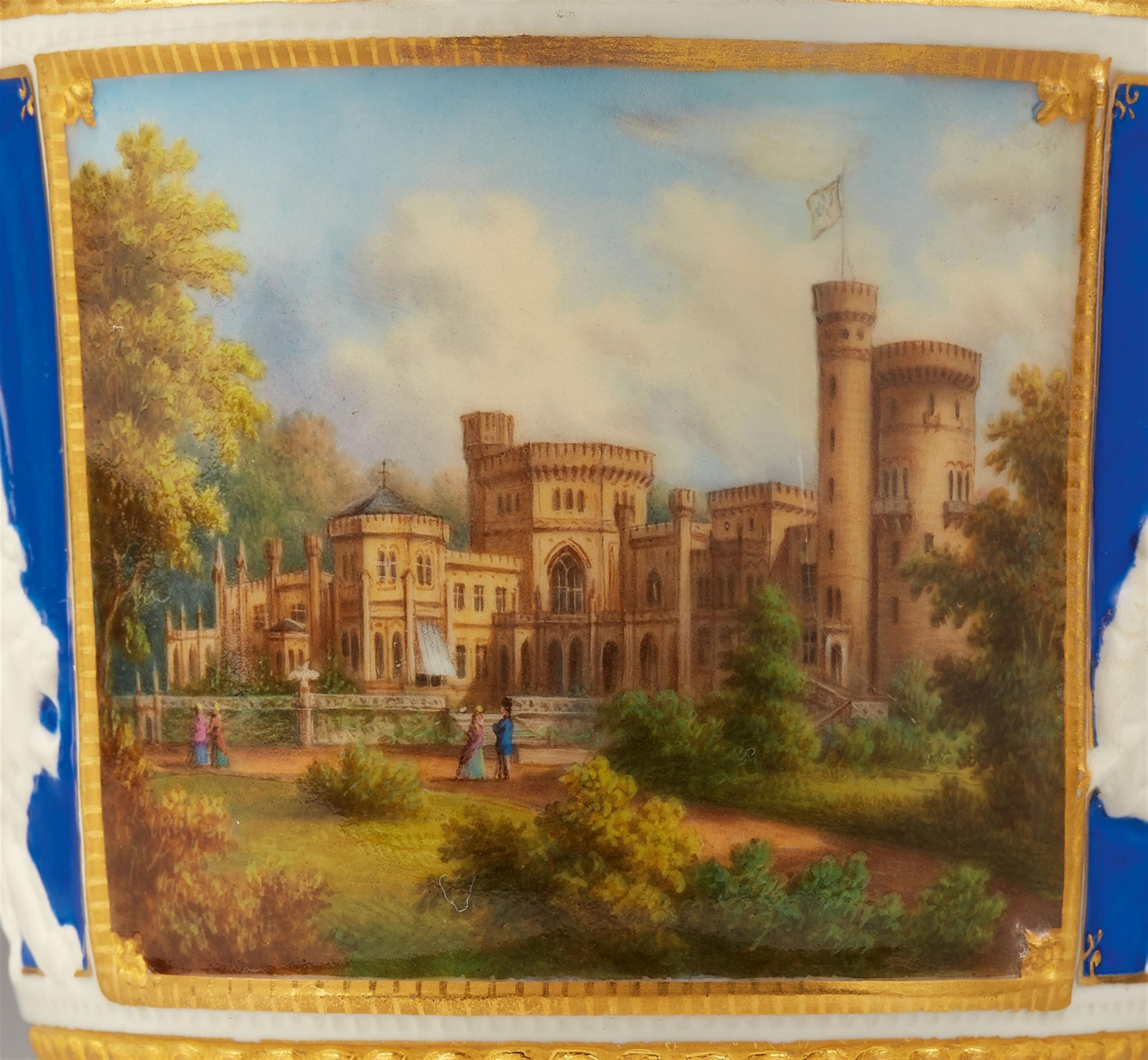 A Berlin KPM porcelain cup with a view of Pfaueninsel Palace - image-2