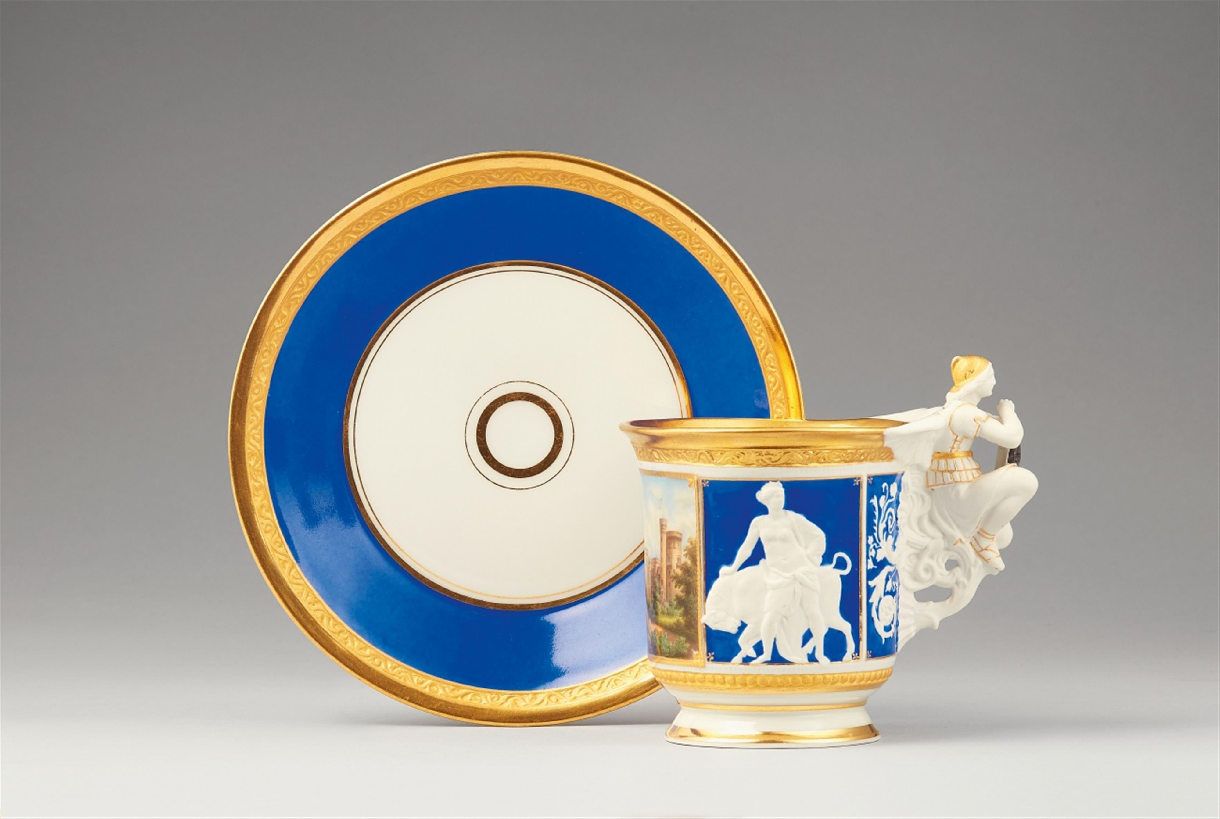 A Berlin KPM porcelain cup with a view of Pfaueninsel Palace - image-1