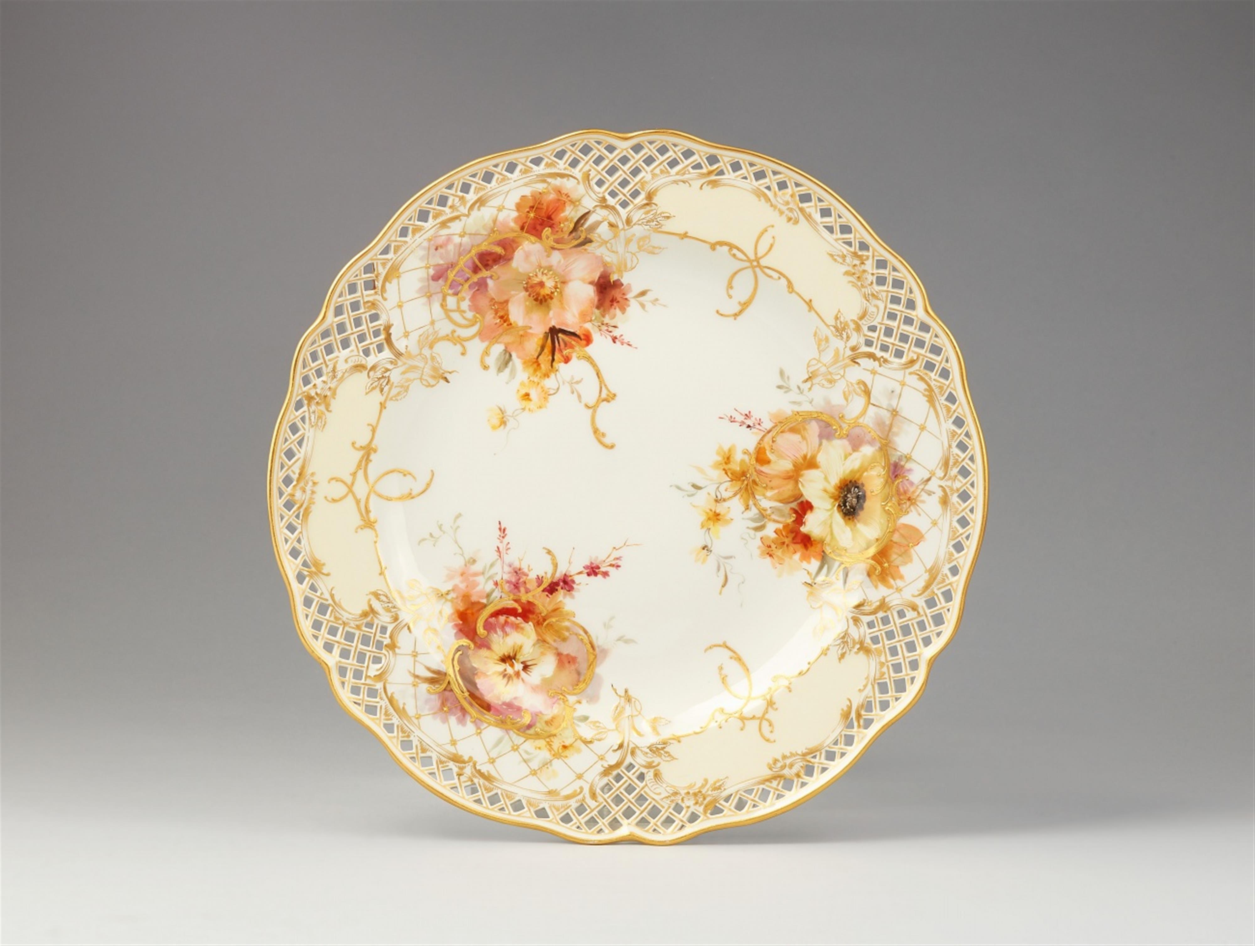 A Berlin KPM porcelain dessert plate with anemonies - image-1