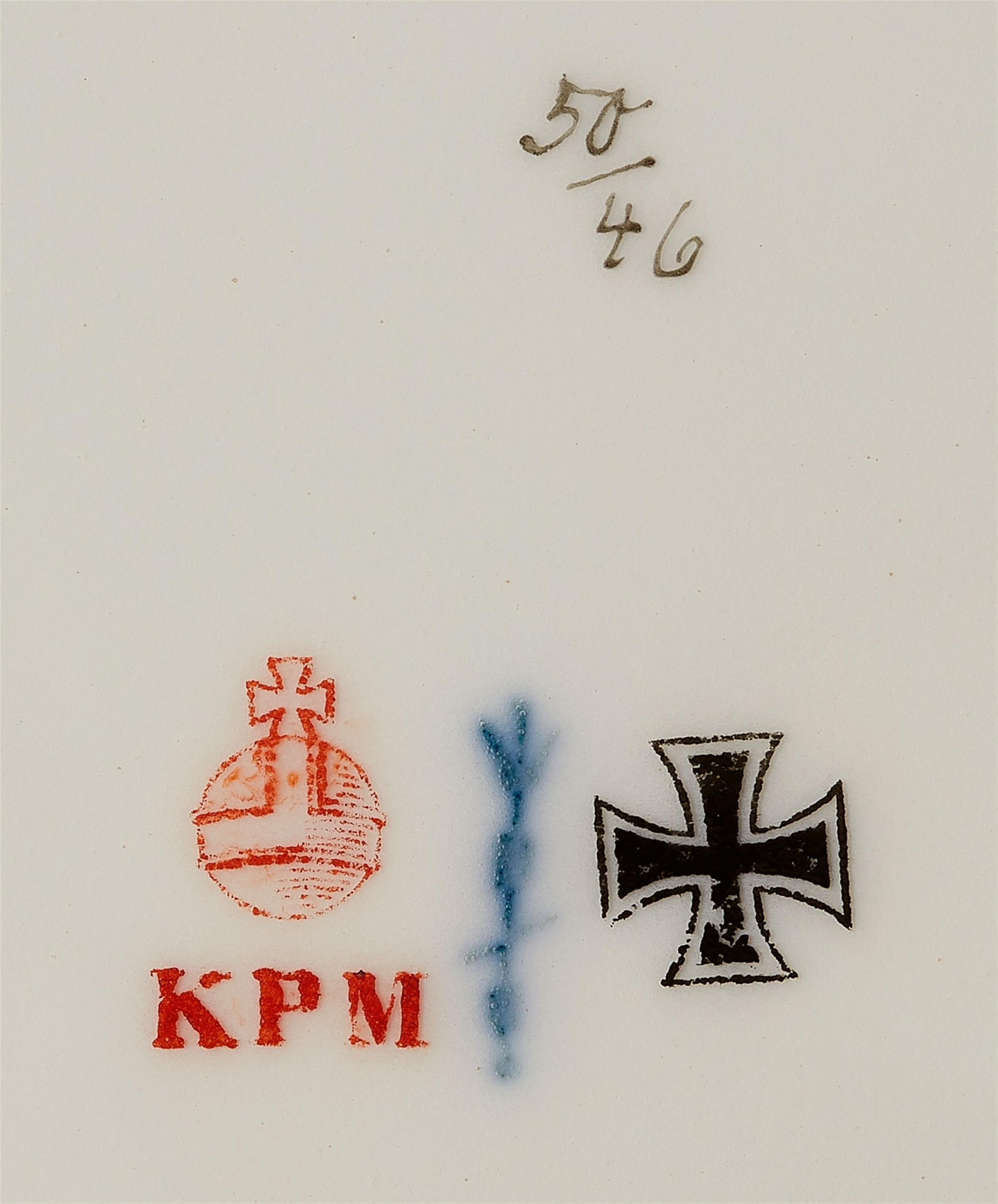 A Berlin KPM porcelain plate with the Iron Cross - image-2