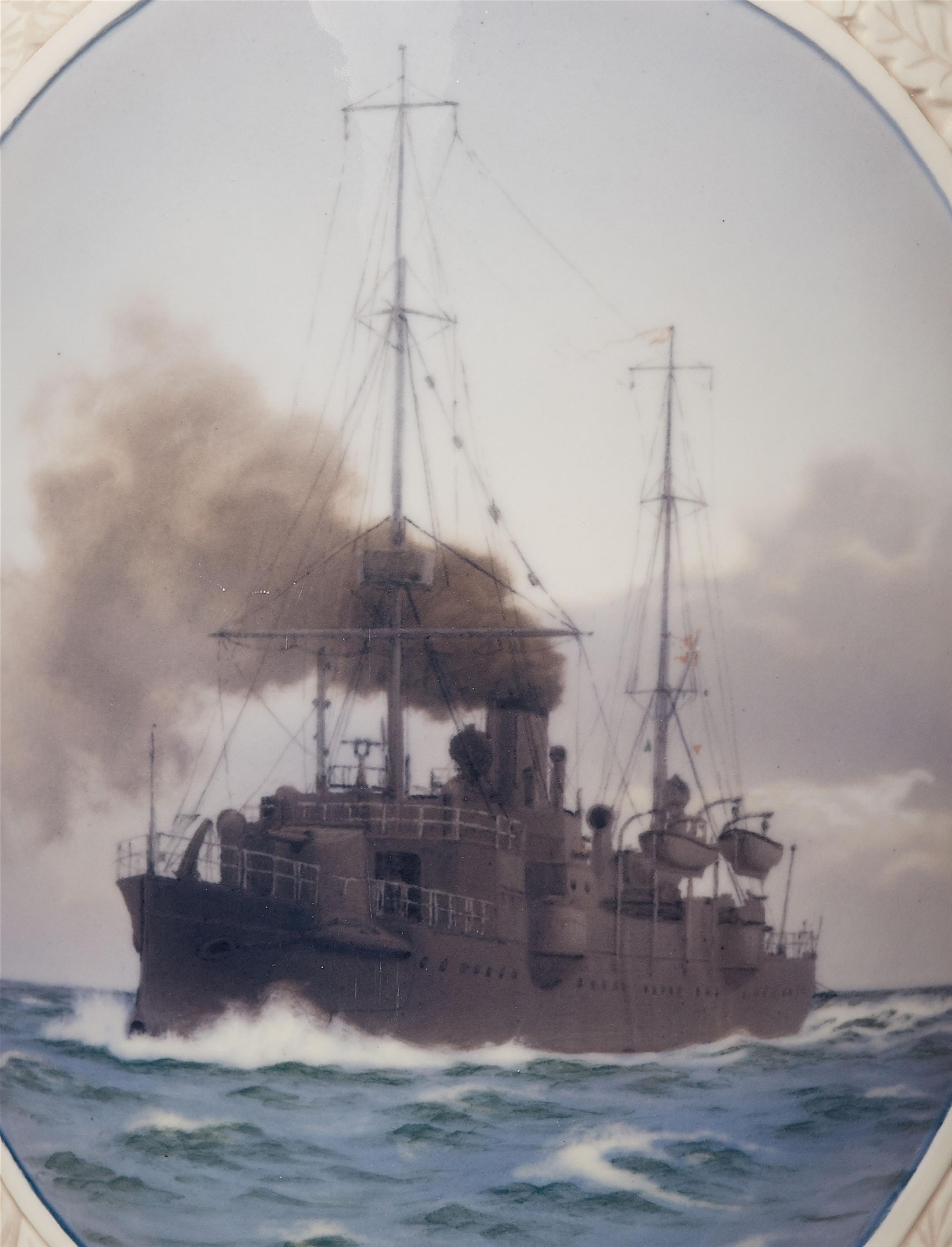 Unikatvase mit dänischen Marineschiffen - image-2