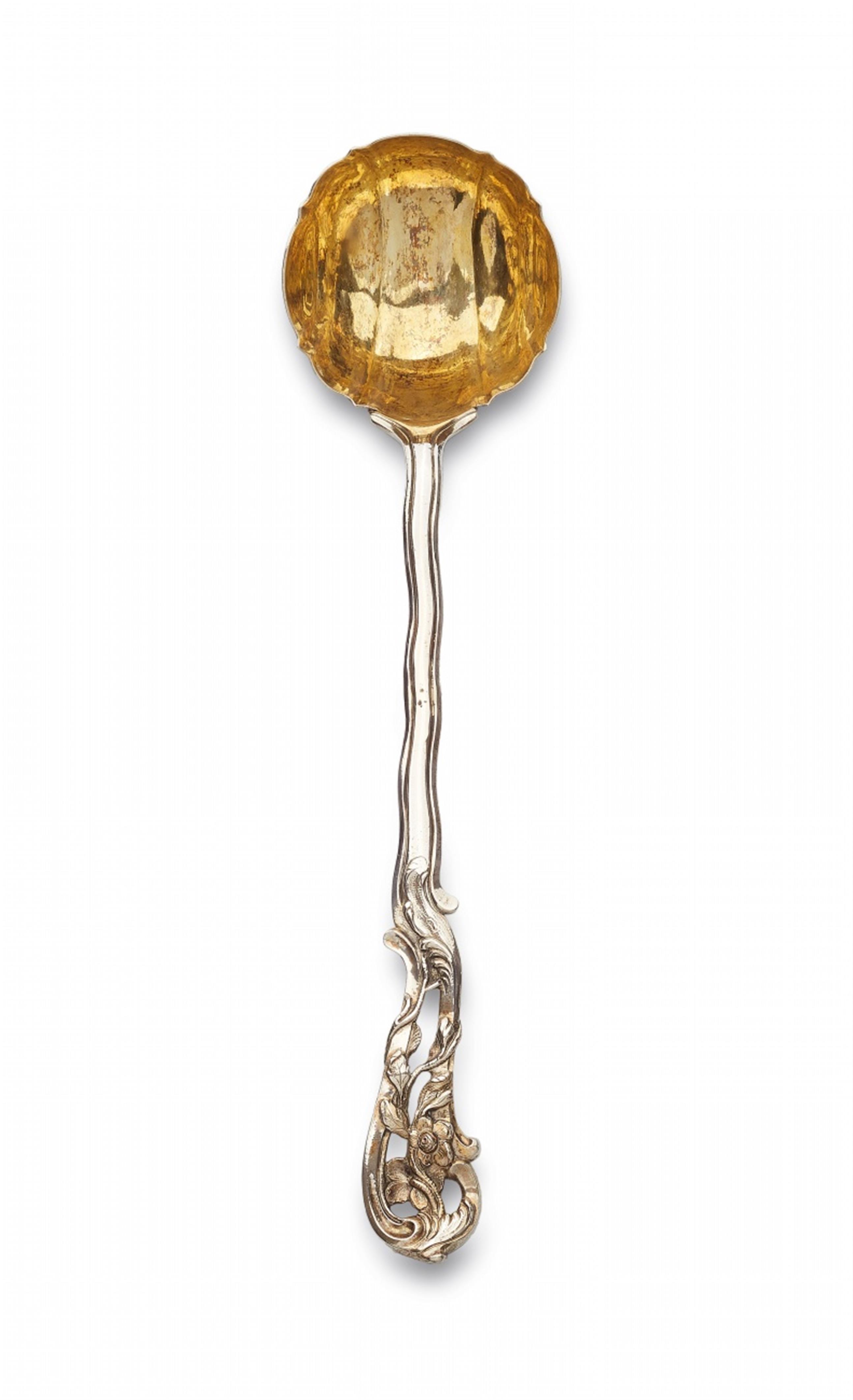 A Rococo silver ladle - image-1
