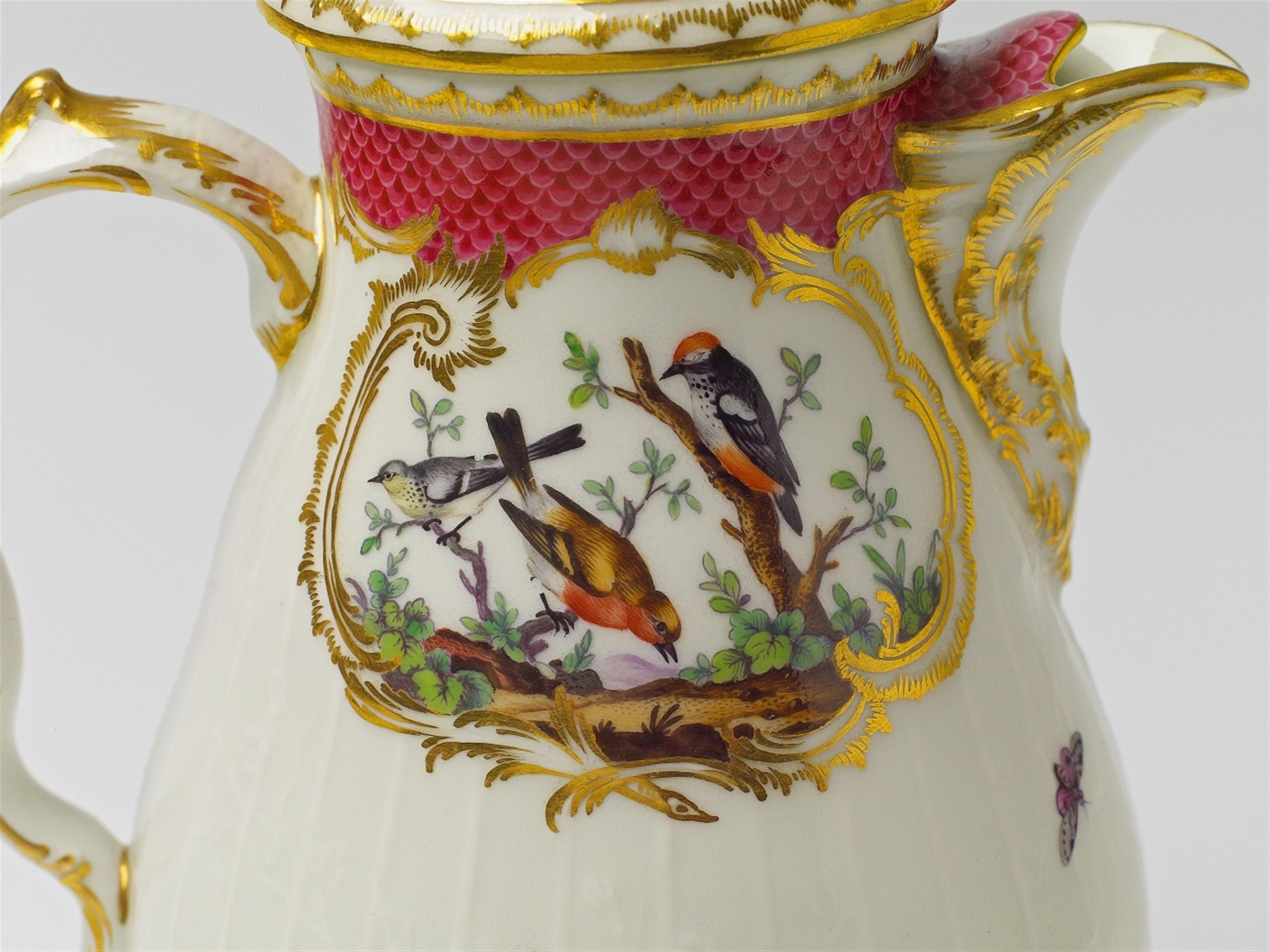 A Berlin KPM porcelain part service with bird decor - image-2