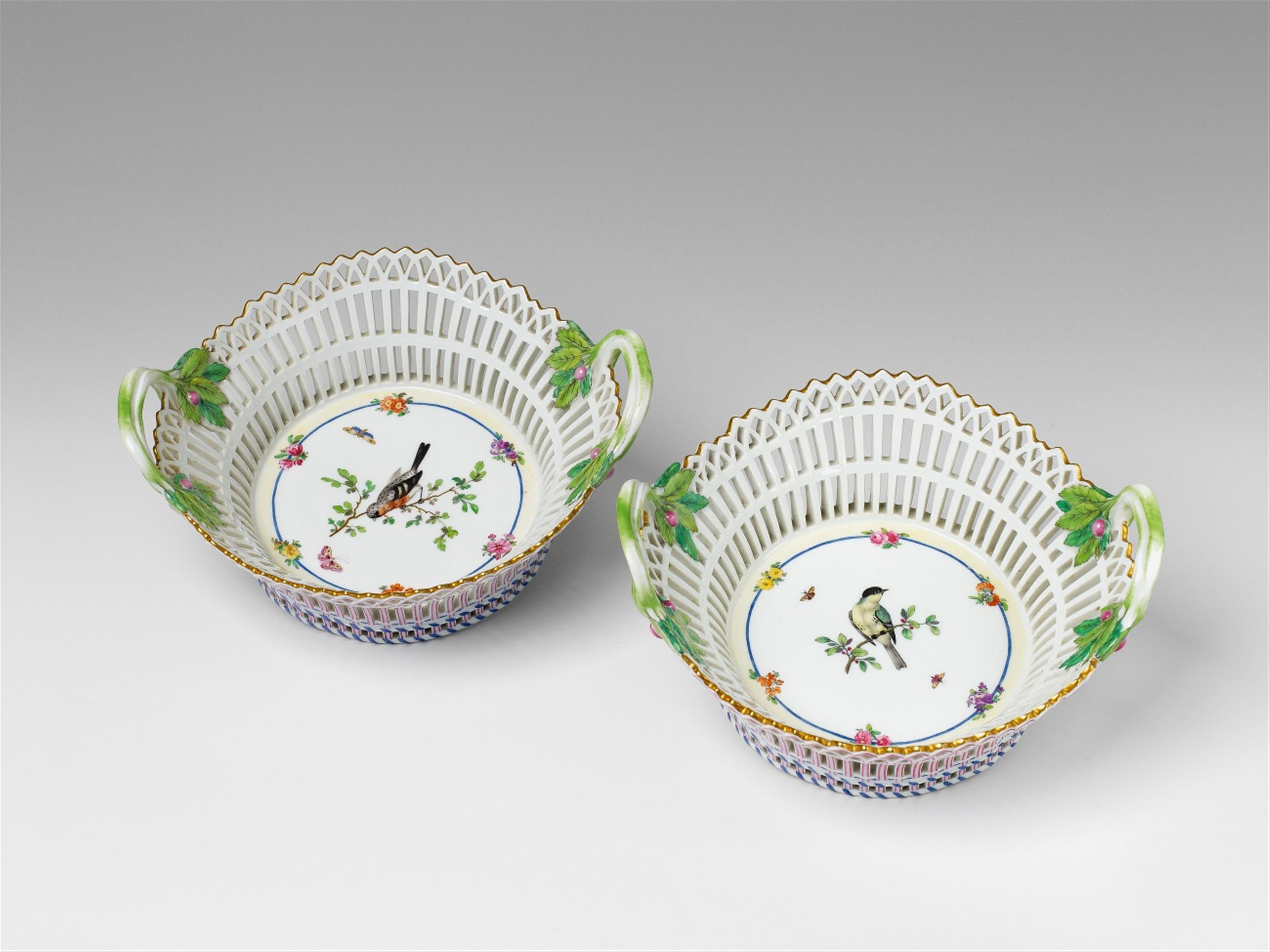 Two Berlin KPM porcelain sweetmeats baskets - image-1