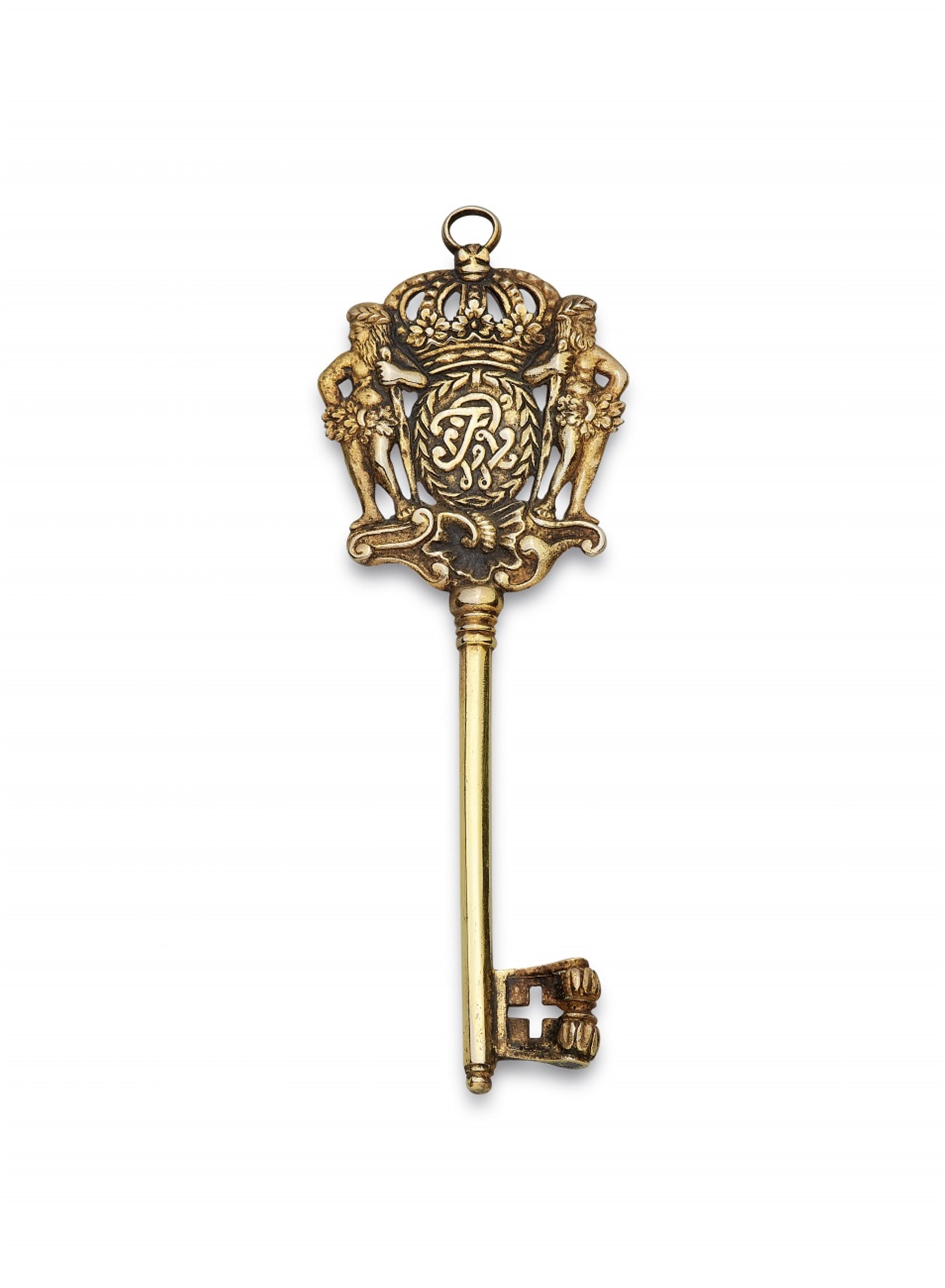 A Prussian silver gilt chamberlain's key - image-1