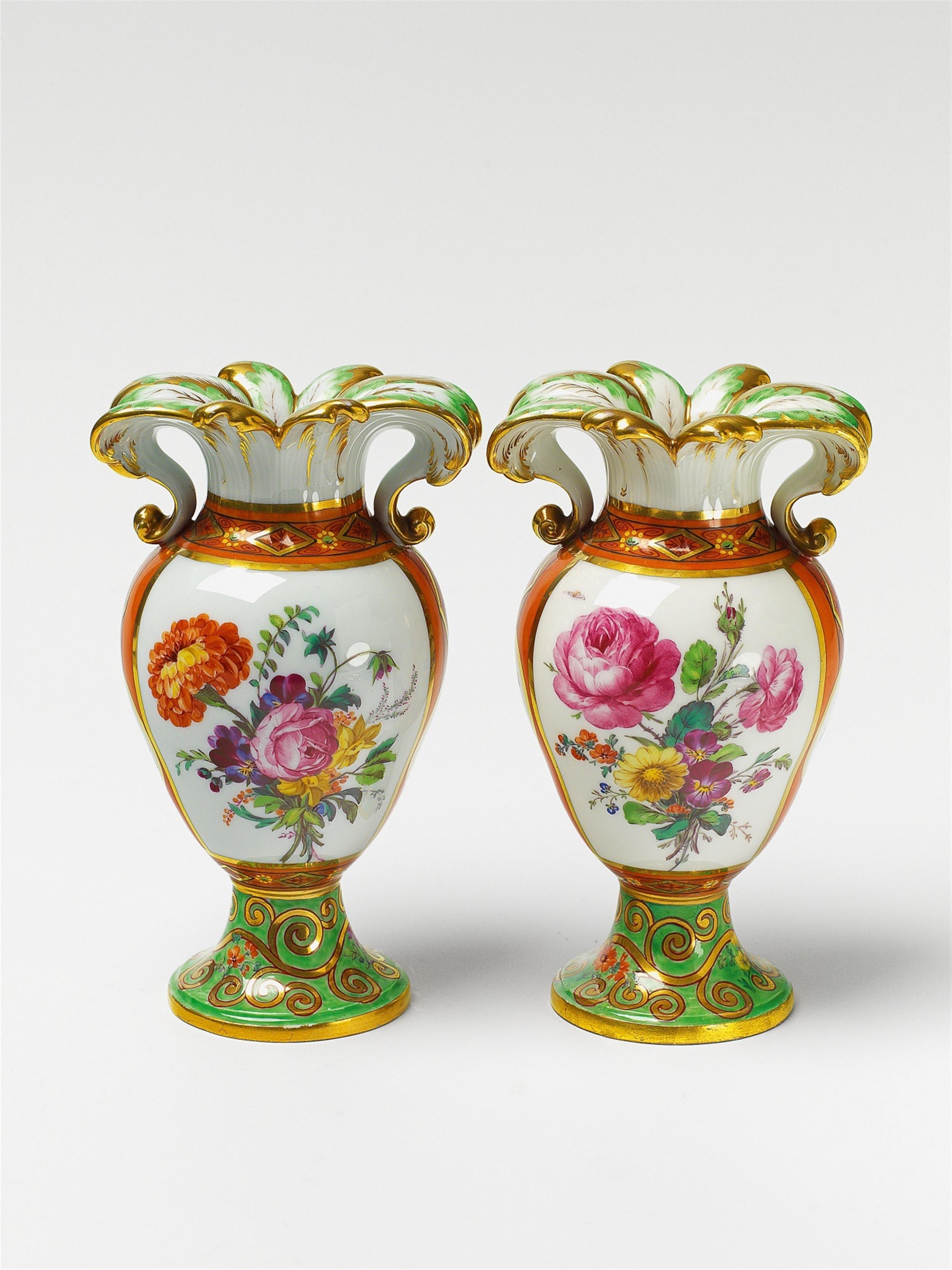 A pair of Berlin KPM porcelain vases after Sèvres designs - image-1