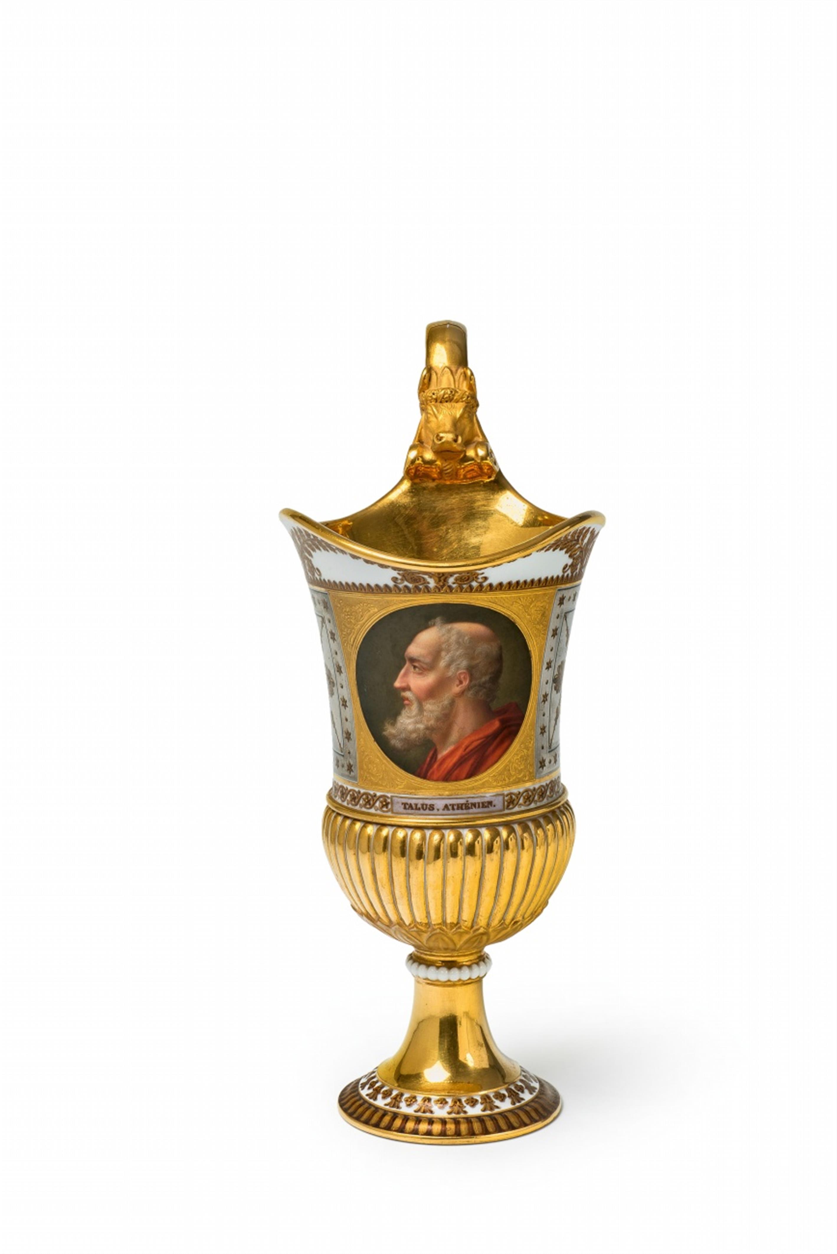 A Sèvres porcelain ewer with a portrait of Thales - image-1