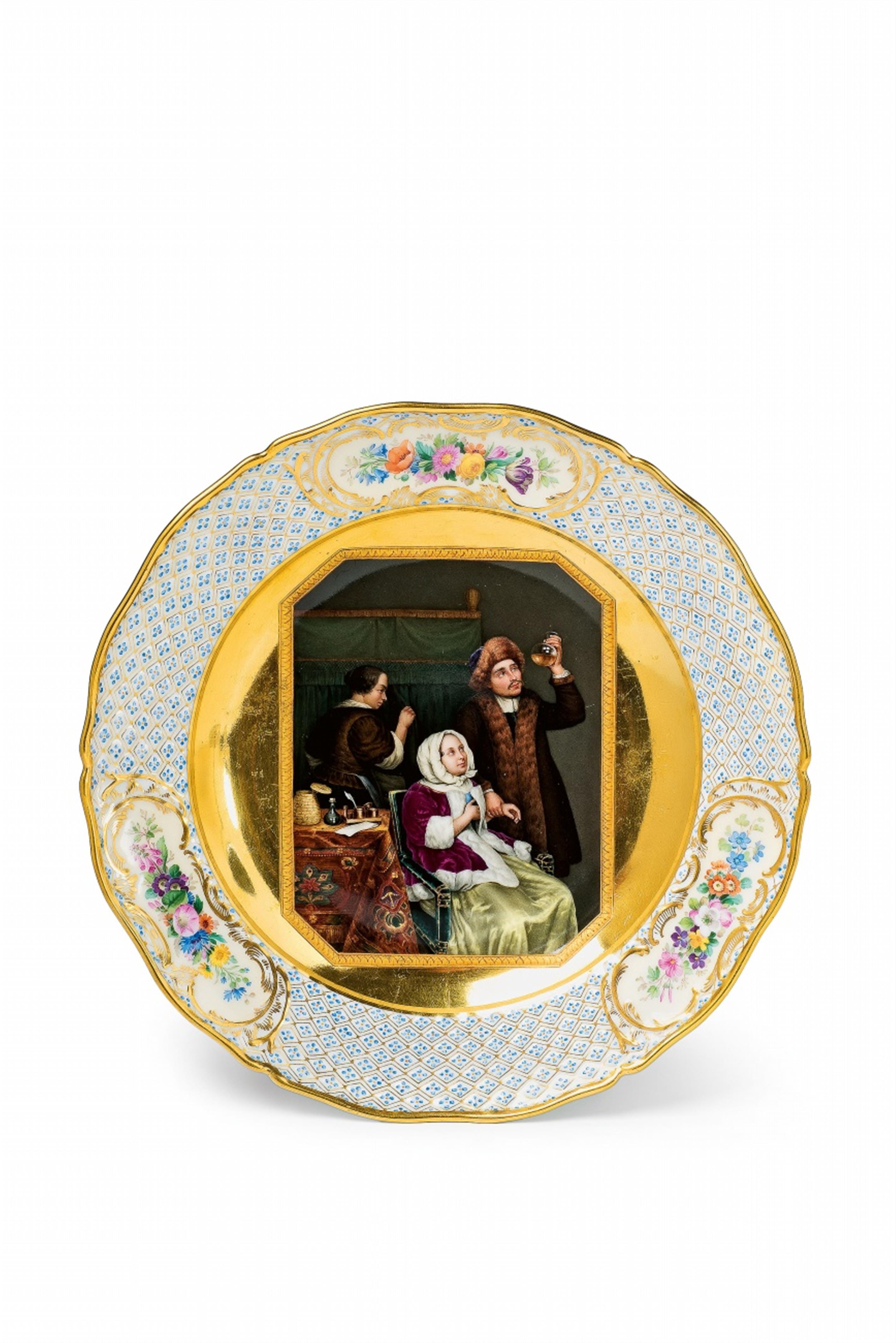 A Berlin KPM porcelain plate with a painting reproduction - image-1