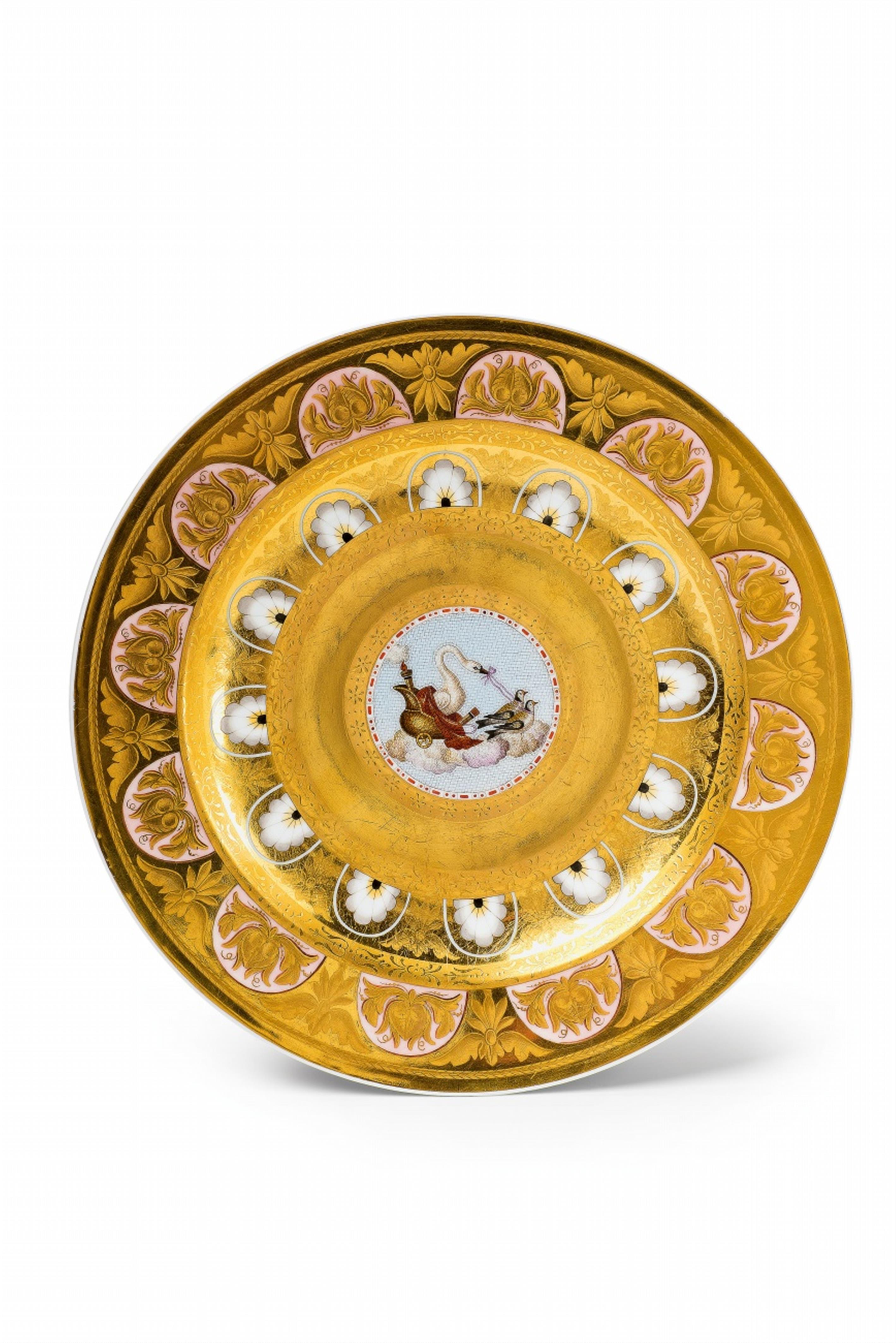 A Berlin KPM porcelain plate with micromosaic decor - image-1