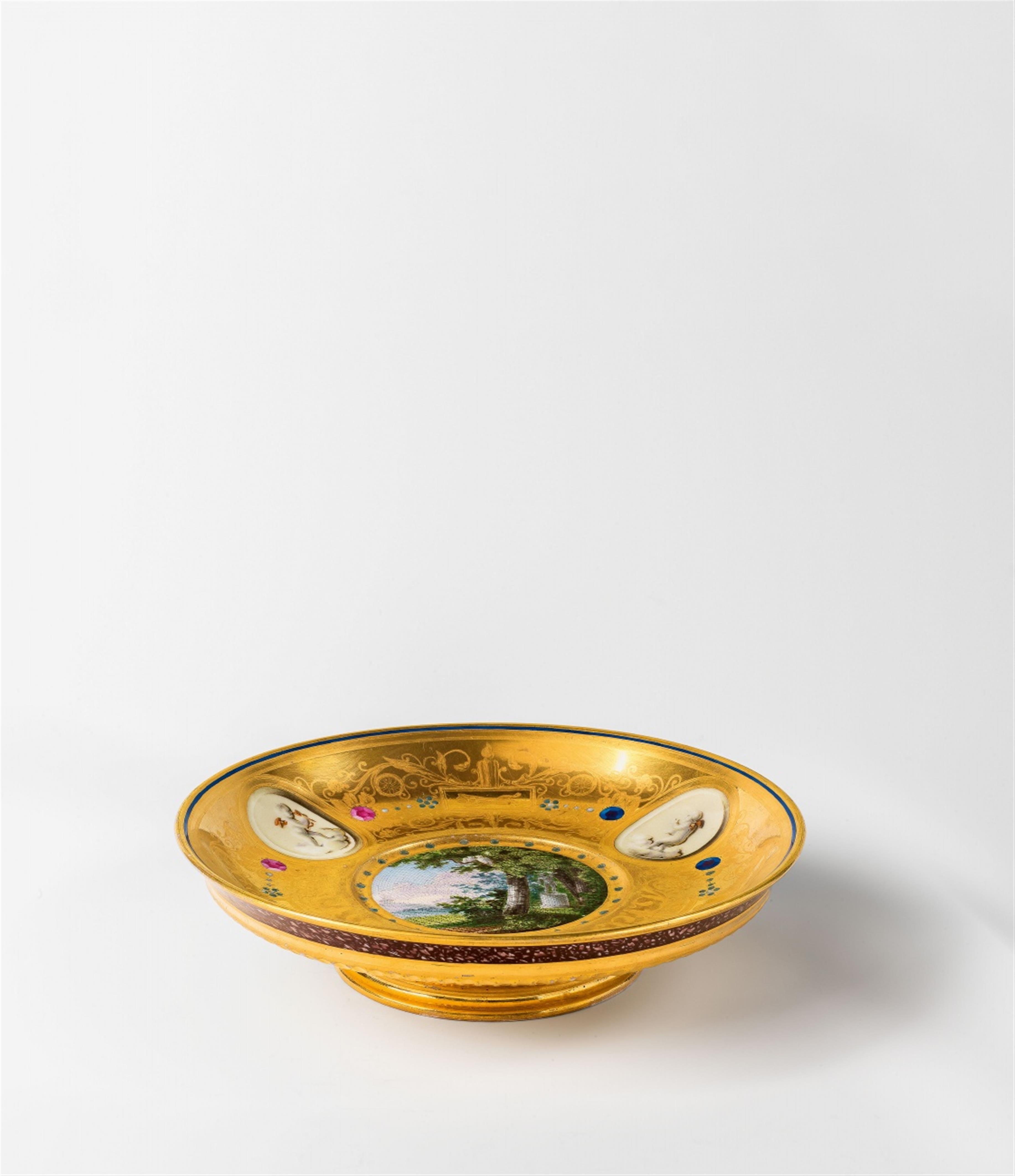 A Vienna porcelain tazza with micromosaic decor - image-2