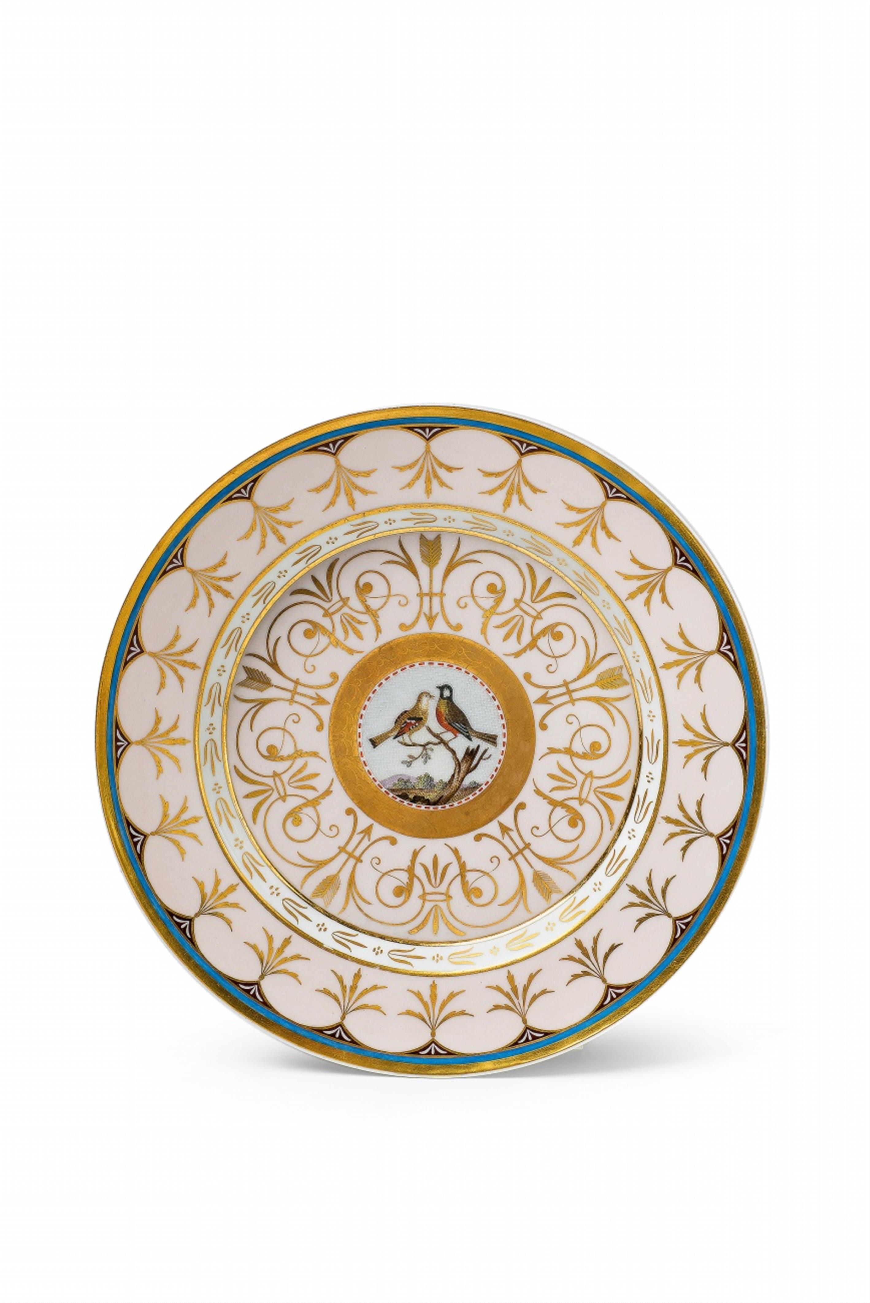 A Berlin KPM porcelain plate with micromosaic decor - image-1