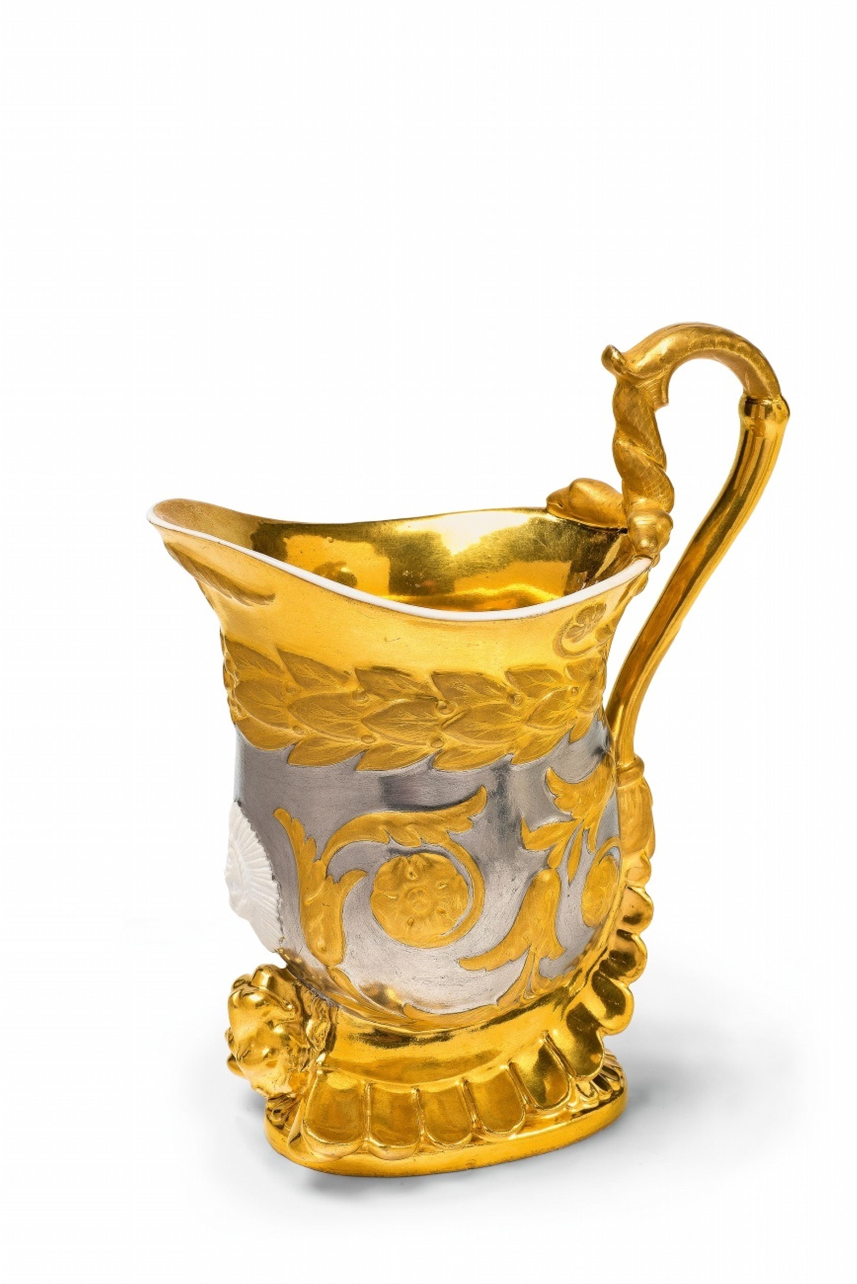 A rare Berlin KPM porcelain cup formed as a helmet - image-1