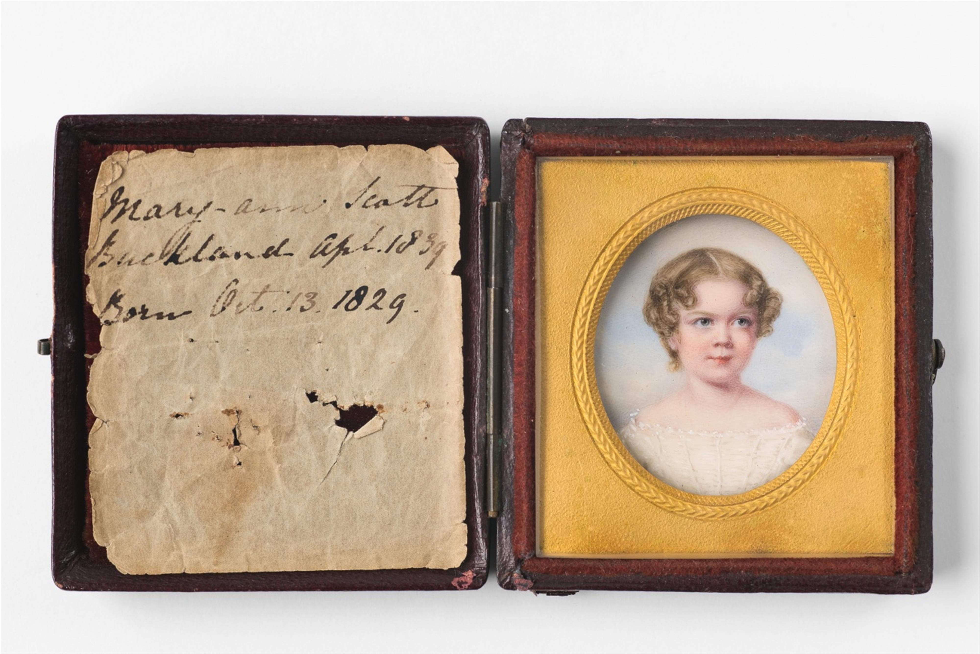 A portrait miniature of Mary-Ann Scott - image-1