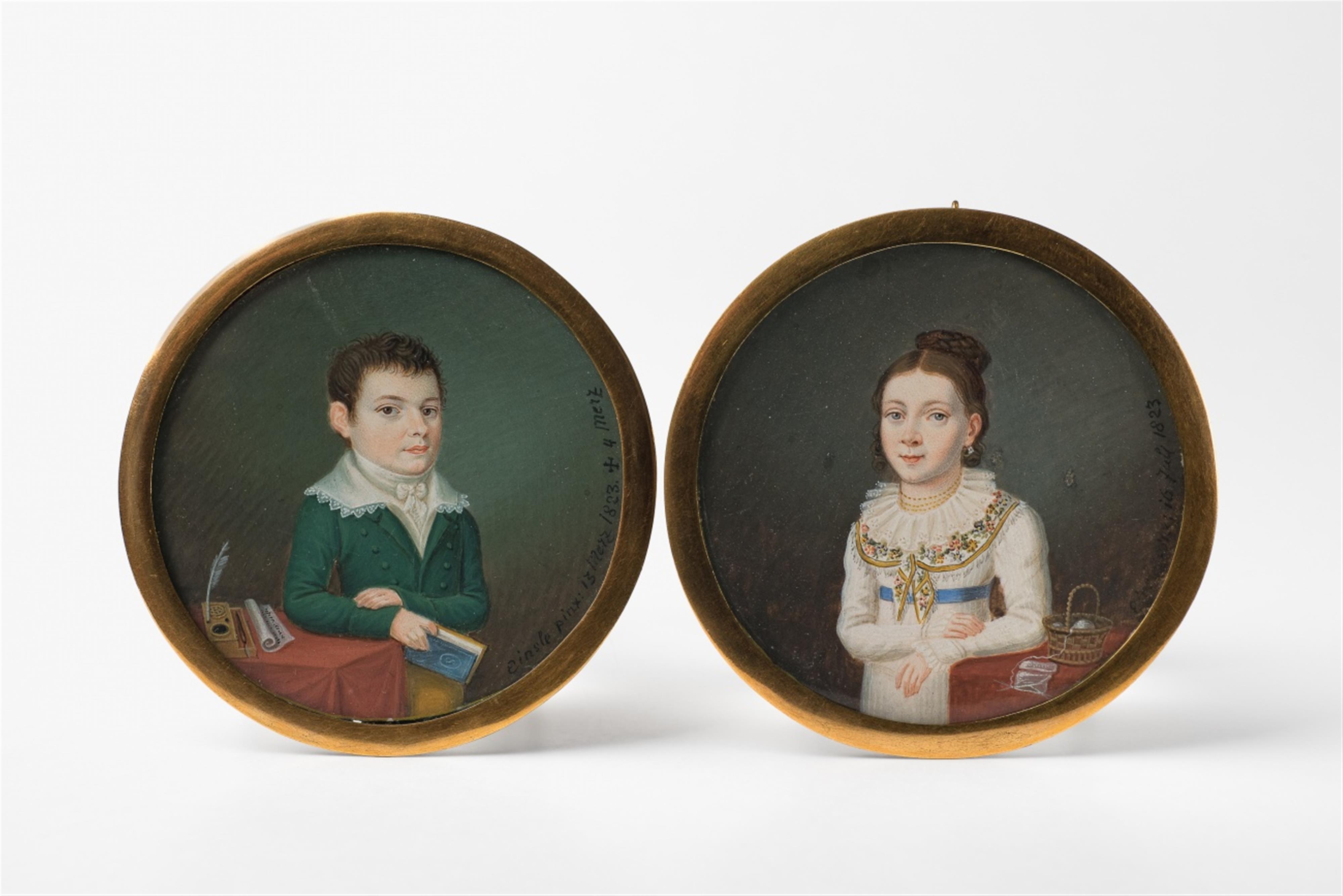 Portrait miniatures of a brother and sister - image-1