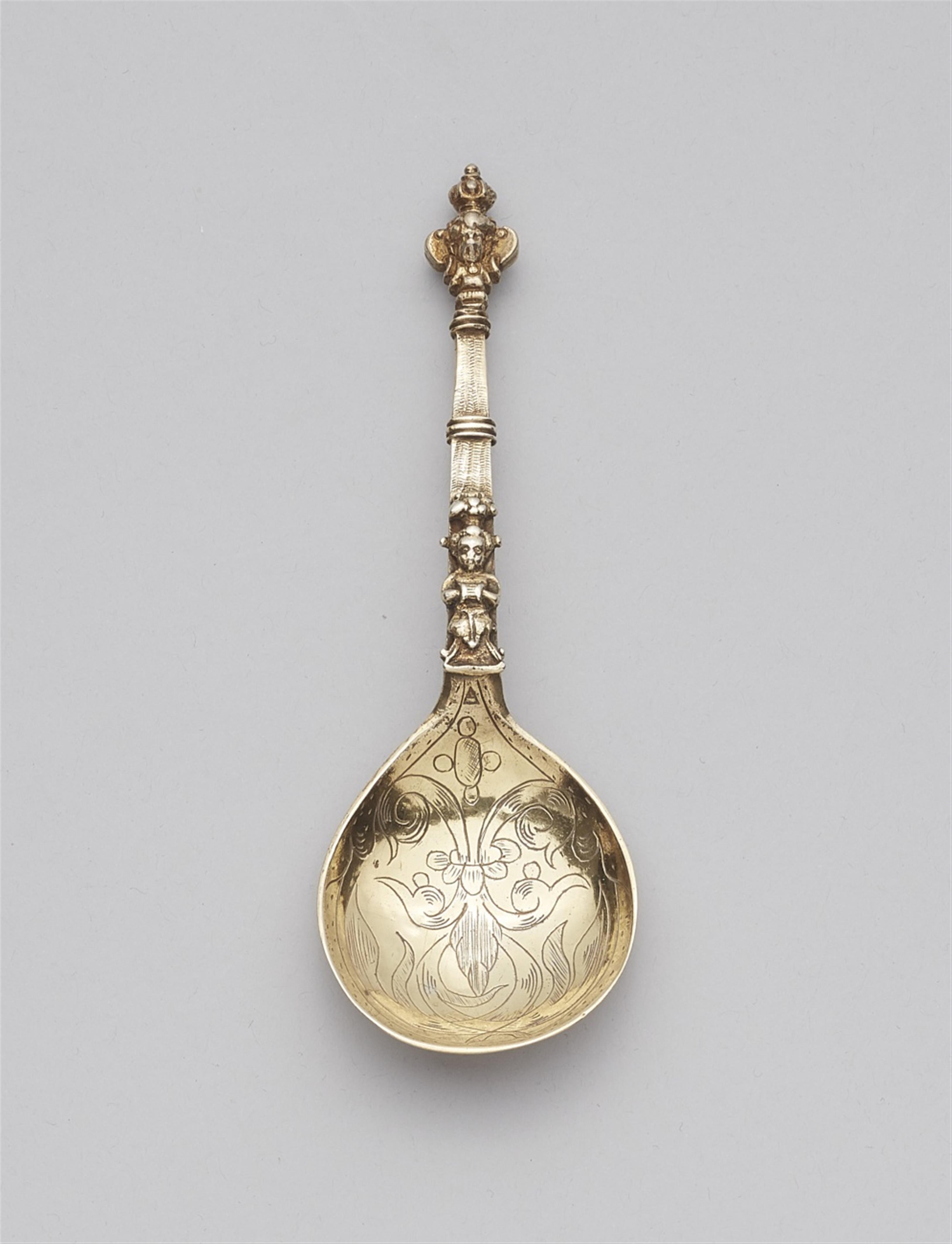 A Scandinavian silver gilt spoon - image-1