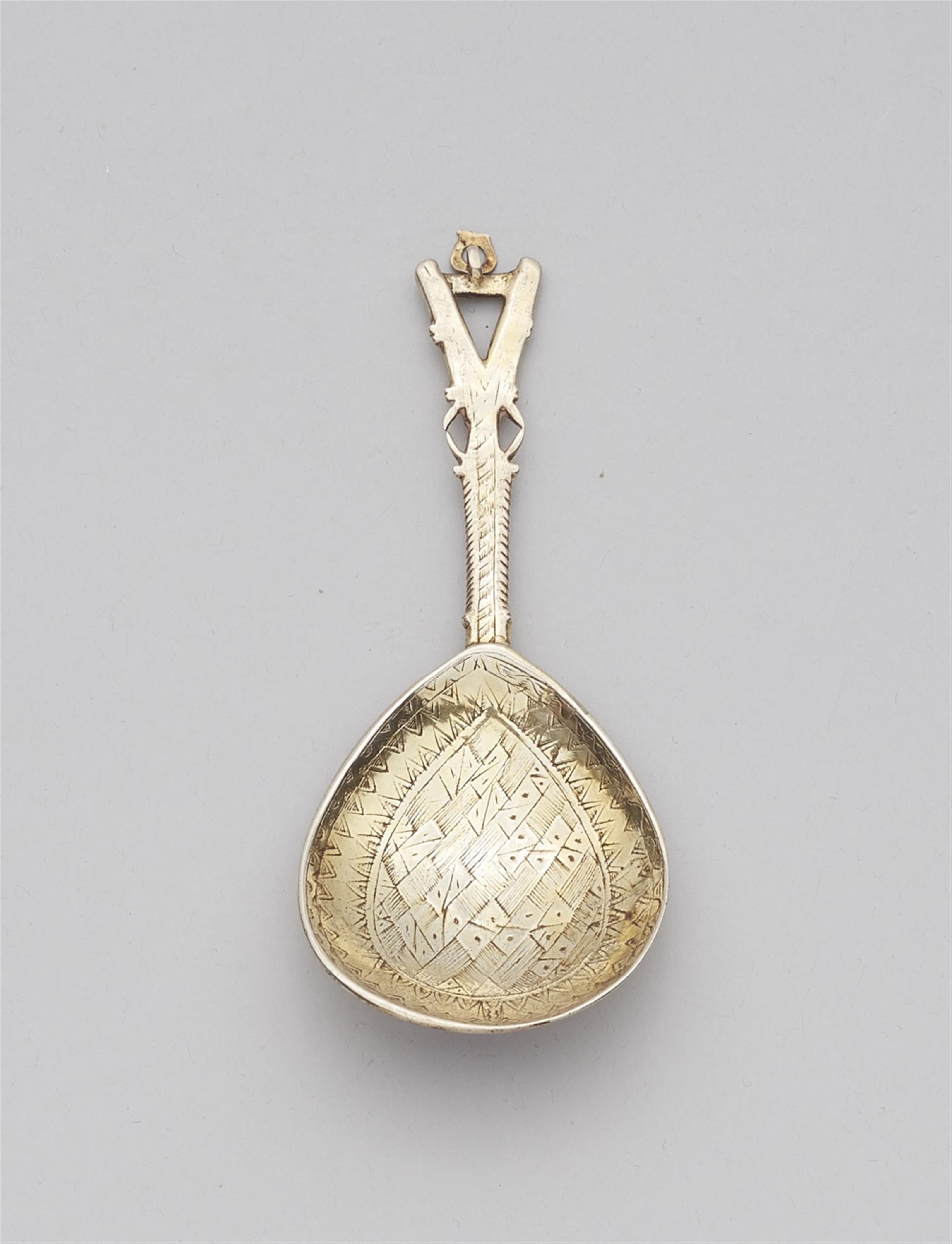 A Lapland silver gilt spoon - image-1
